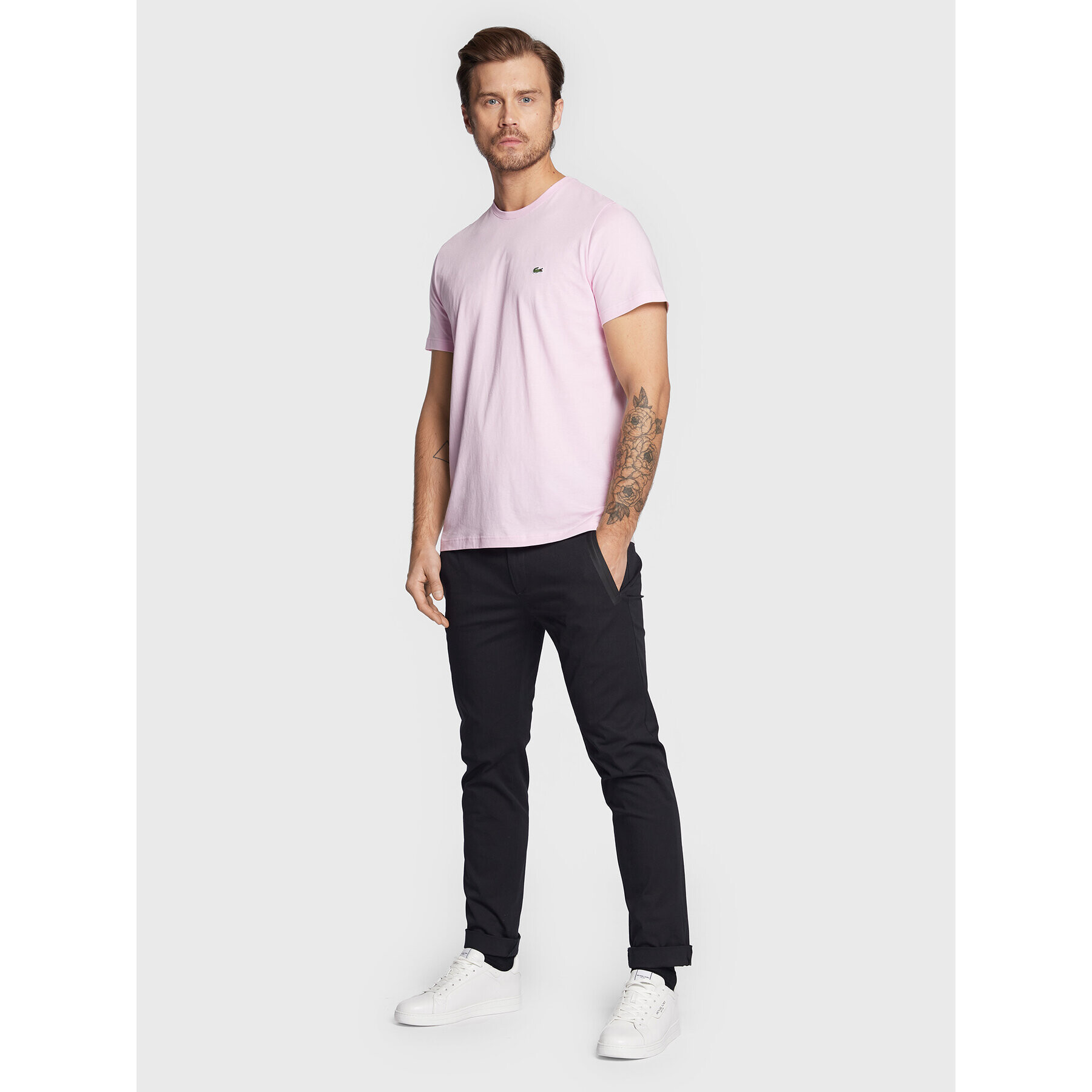 Lacoste Tricou TH2038 Roz Regular Fit - Pled.ro