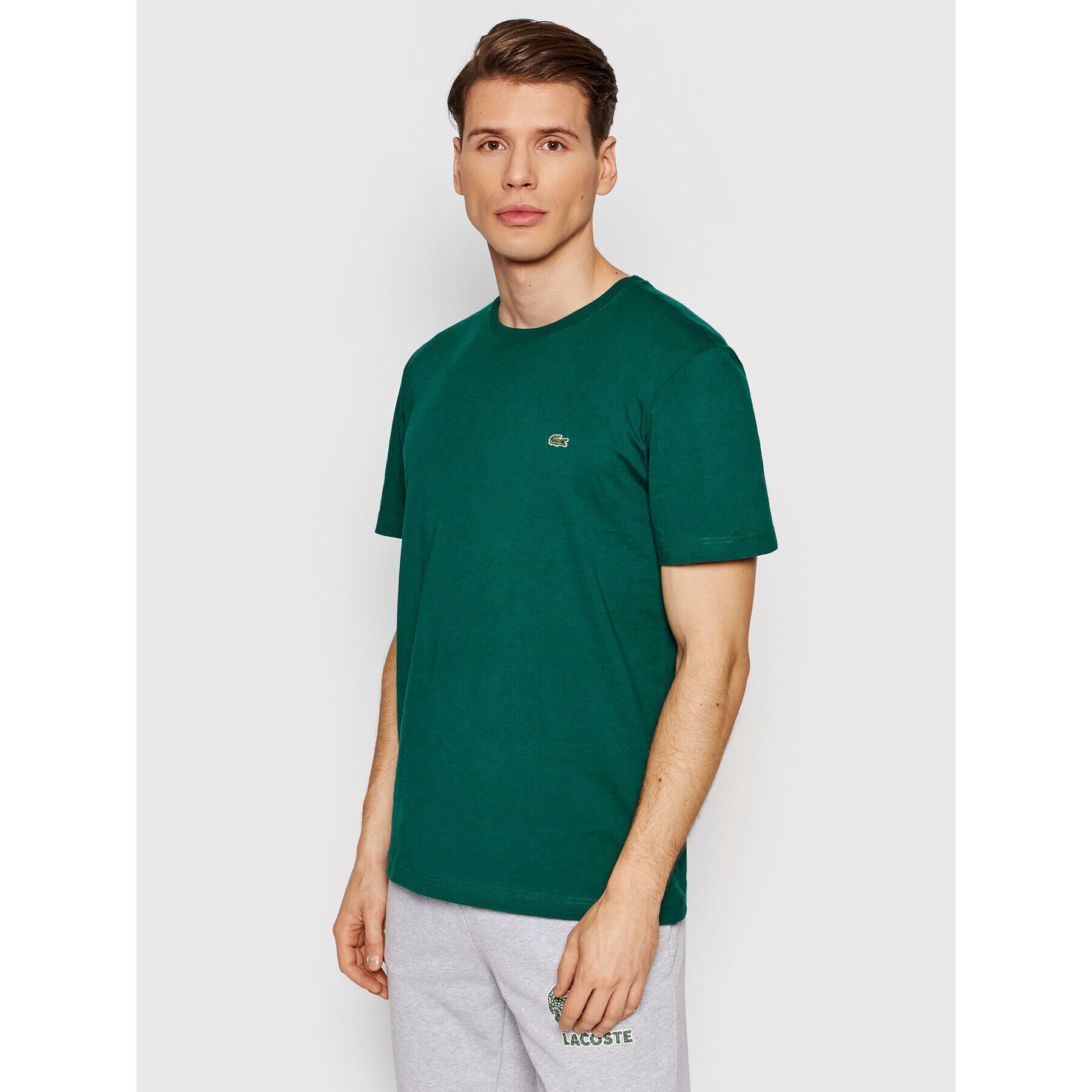 Lacoste Tricou TH2038 Verde Regular Fit - Pled.ro