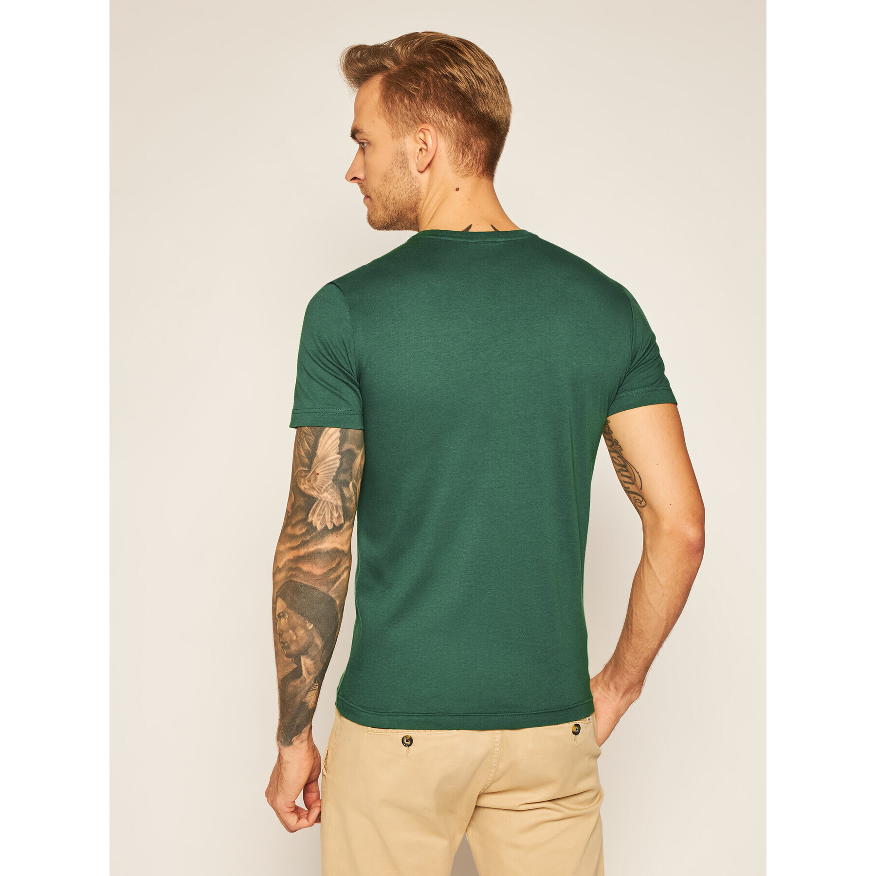 Lacoste Tricou TH2038 Verde Regular Fit - Pled.ro