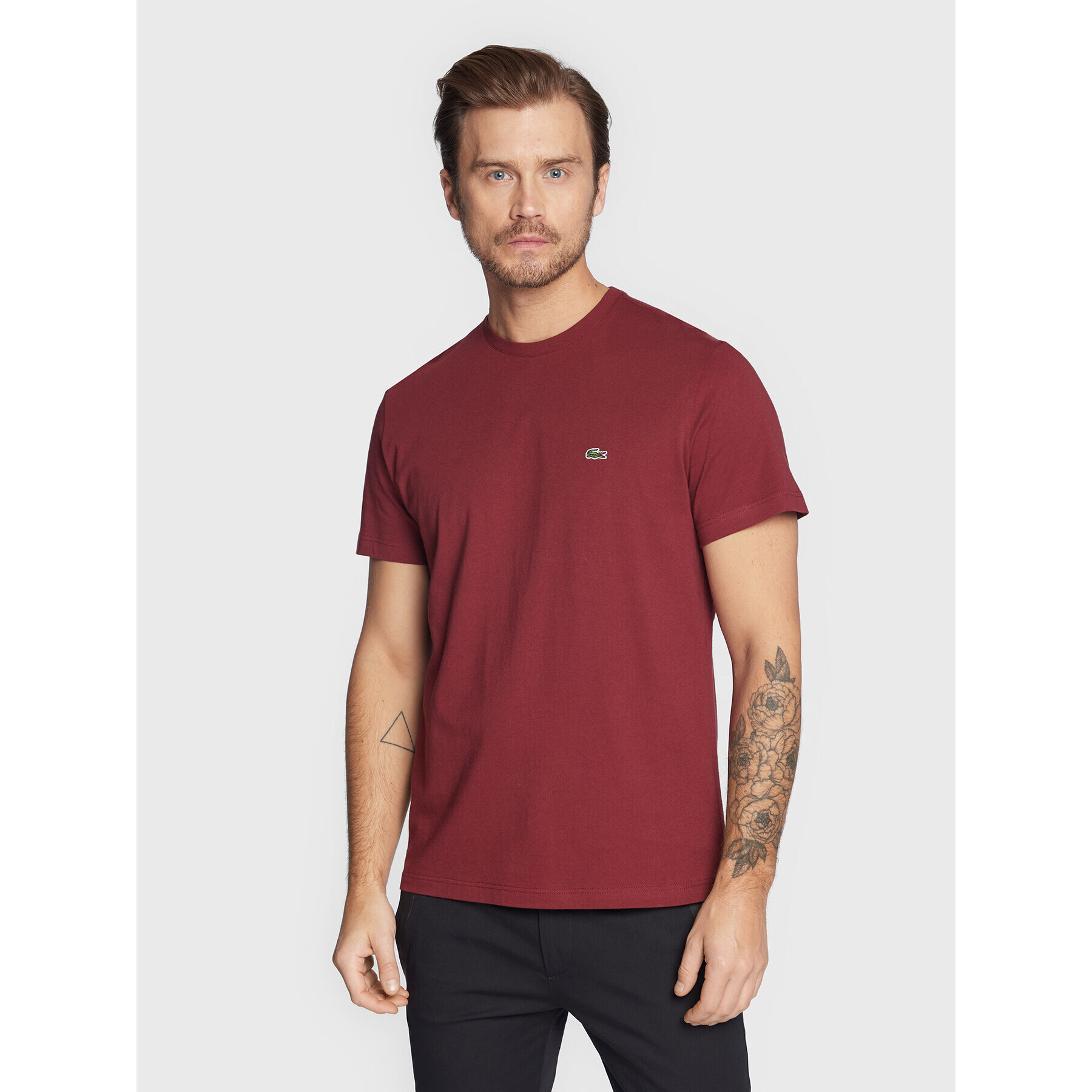 Lacoste Tricou TH2038 Vișiniu Regular Fit - Pled.ro