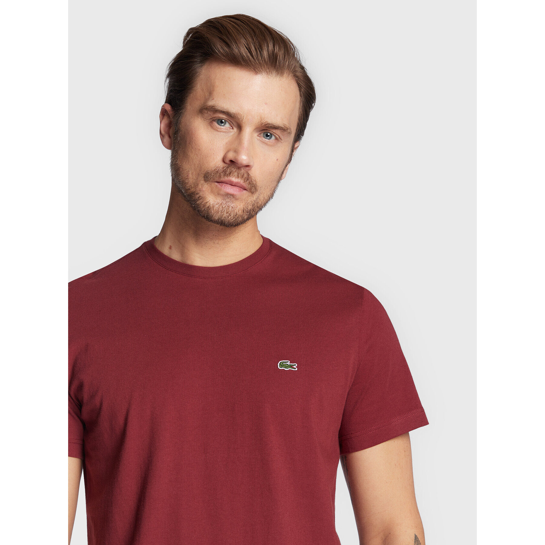 Lacoste Tricou TH2038 Vișiniu Regular Fit - Pled.ro