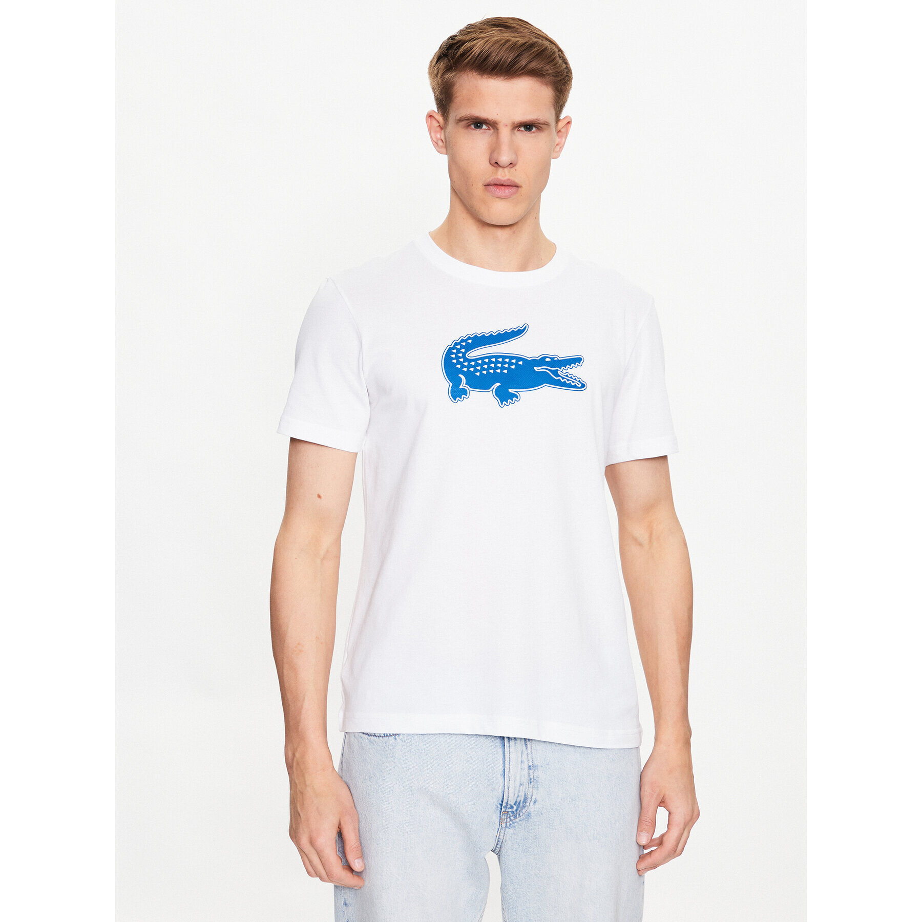 Lacoste Tricou TH2042 Alb Regular Fit - Pled.ro