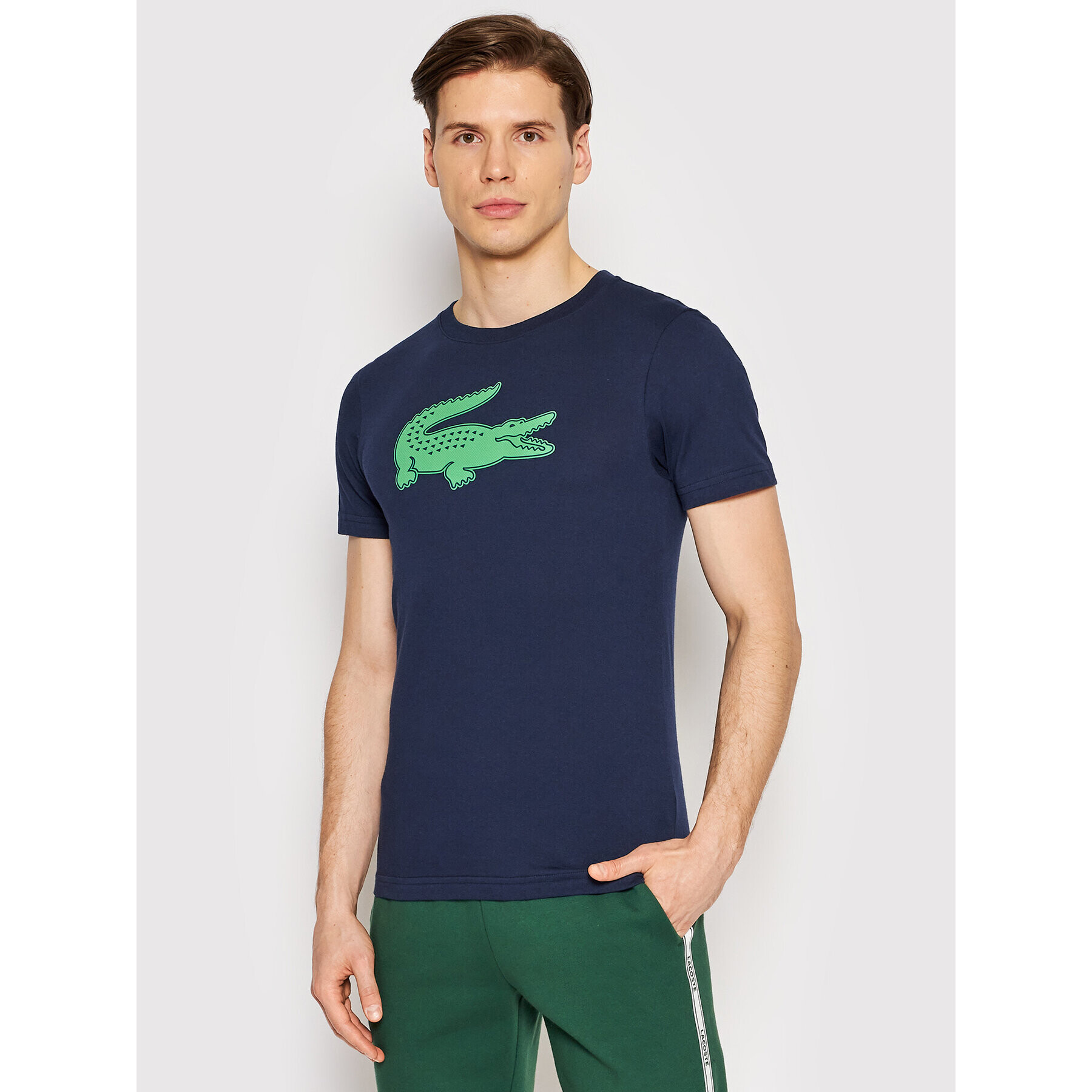 Lacoste Tricou TH2042 Bleumarin Regular Fit - Pled.ro