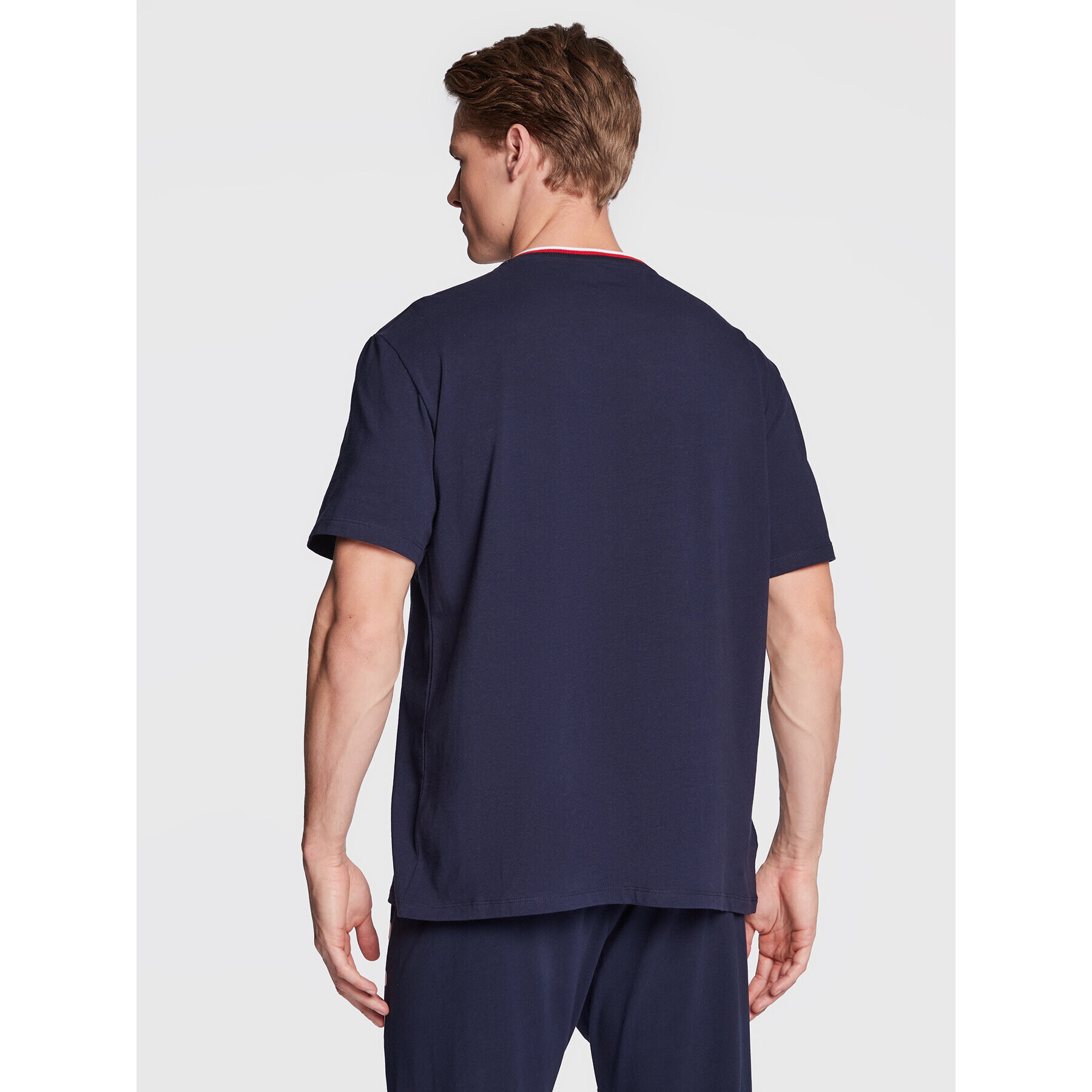 Lacoste Tricou TH3449 Bleumarin Regular Fit - Pled.ro