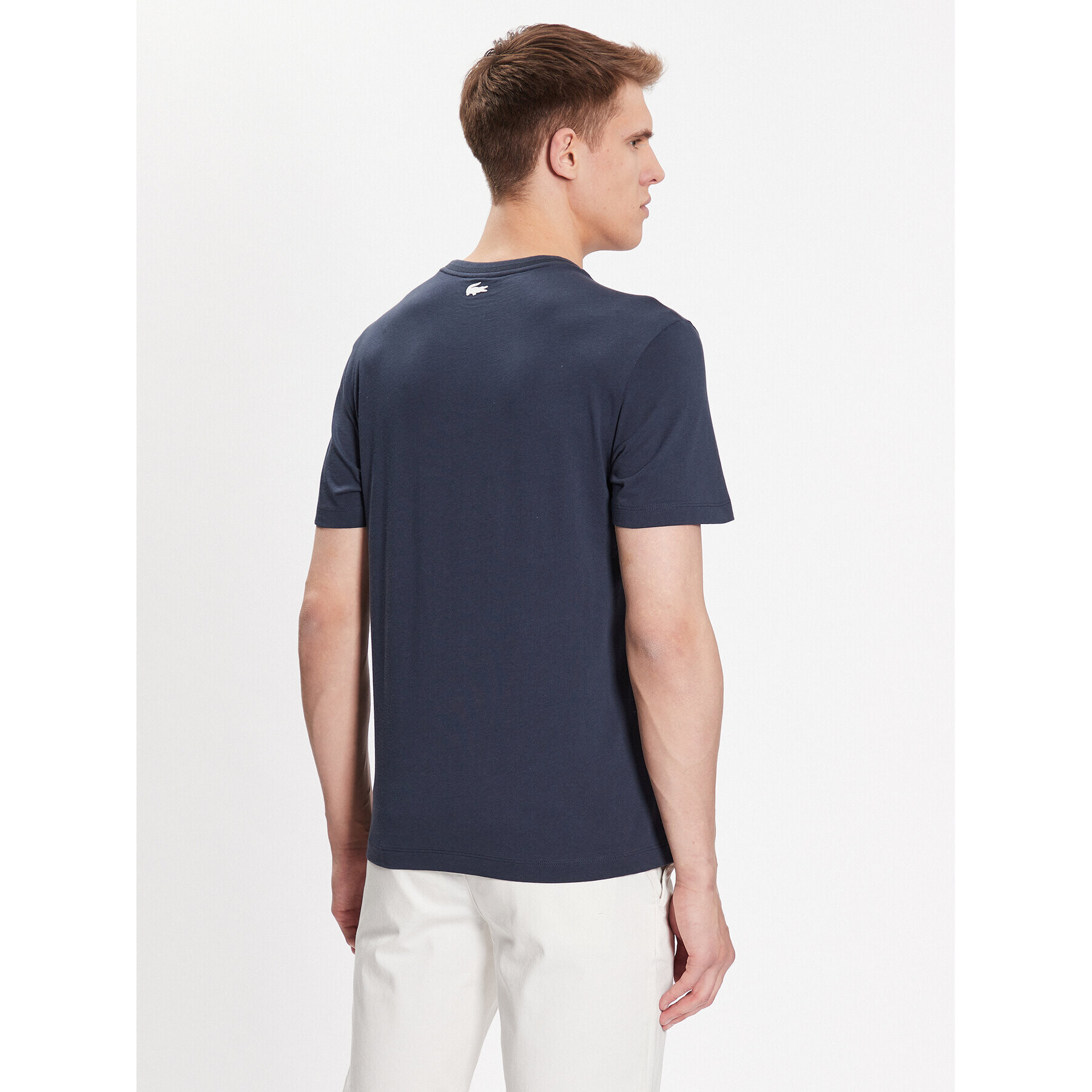 Lacoste Tricou TH4191 Bleumarin Regular Fit - Pled.ro