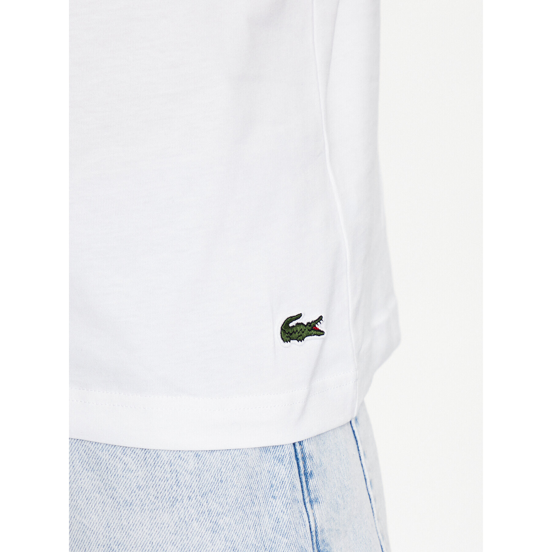 Lacoste Tricou TH5070 Alb Regular Fit - Pled.ro