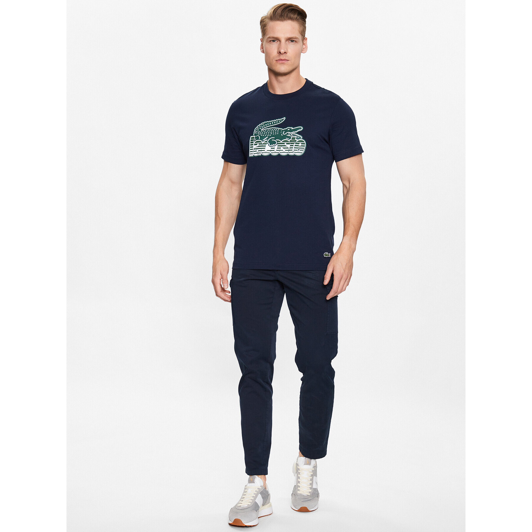 Lacoste Tricou TH5070 Bleumarin Regular Fit - Pled.ro