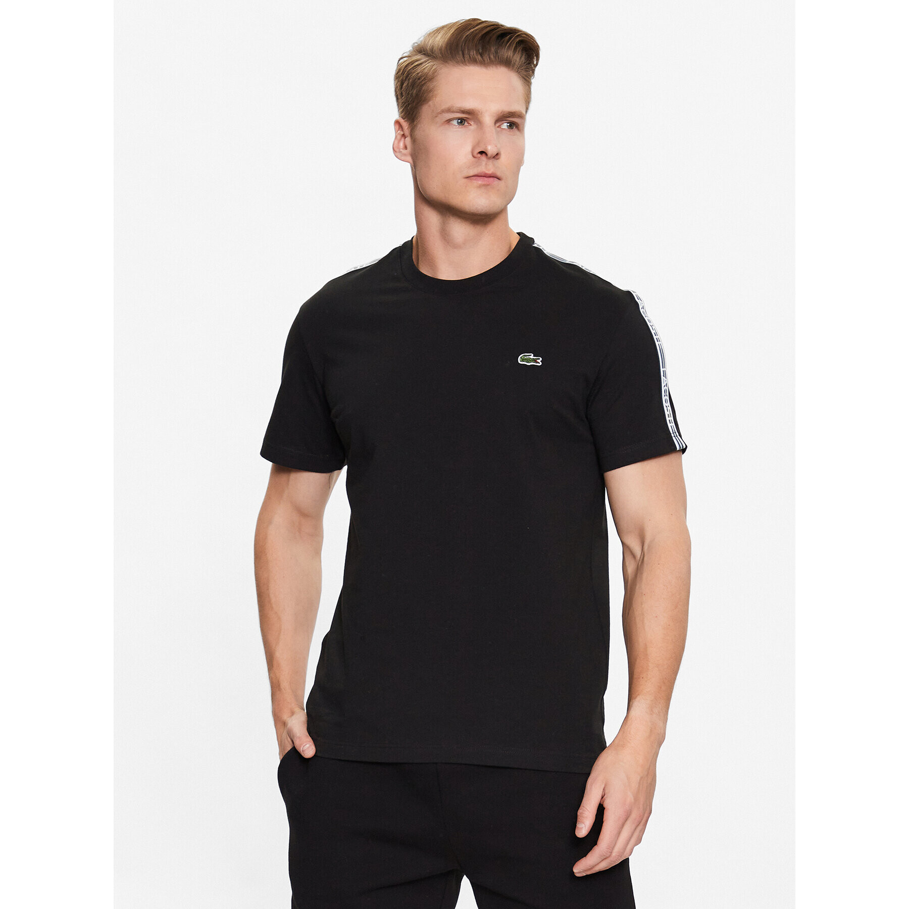 Lacoste Tricou TH5071 Negru Regular Fit - Pled.ro