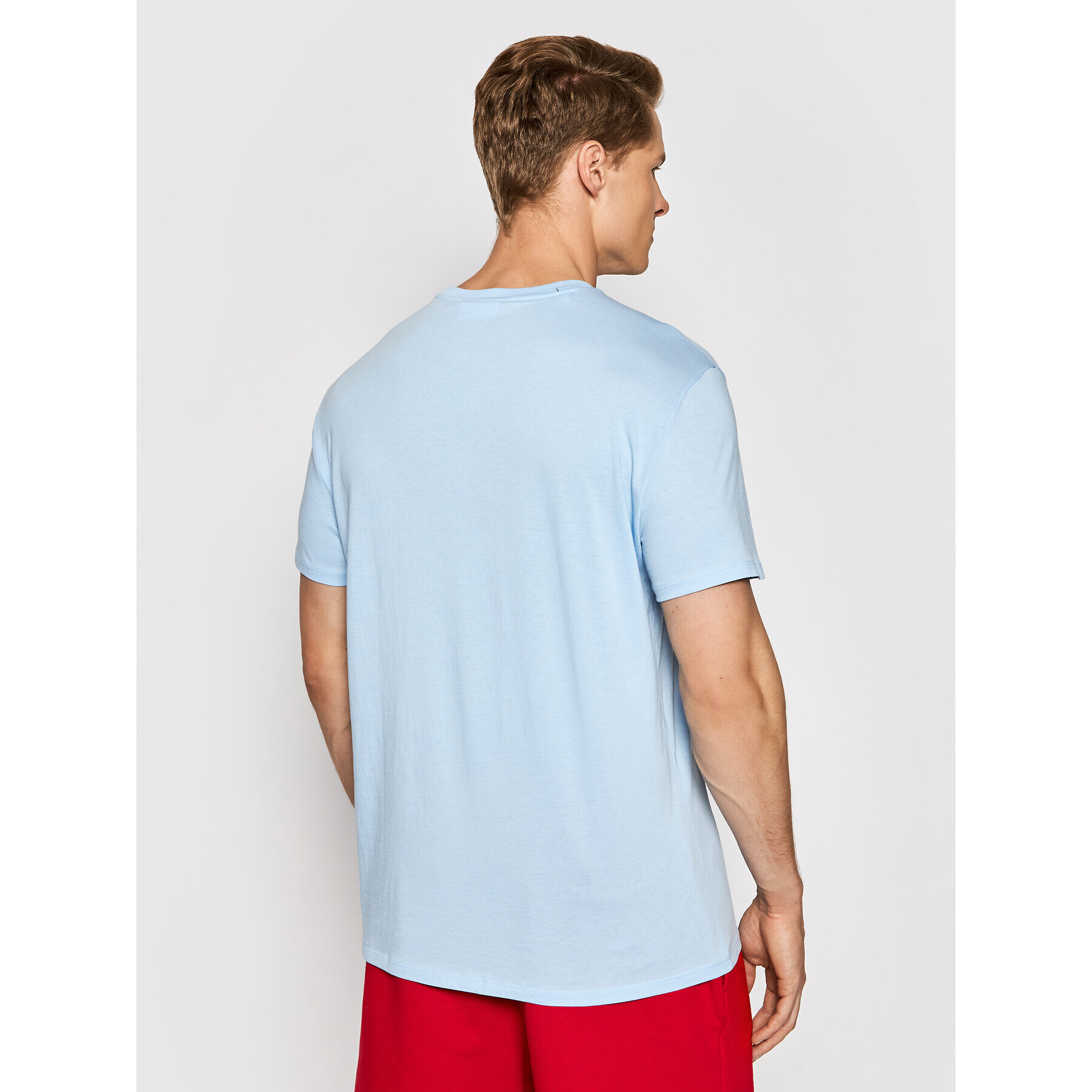 Lacoste Tricou TH6709 Albastru Regular Fit - Pled.ro