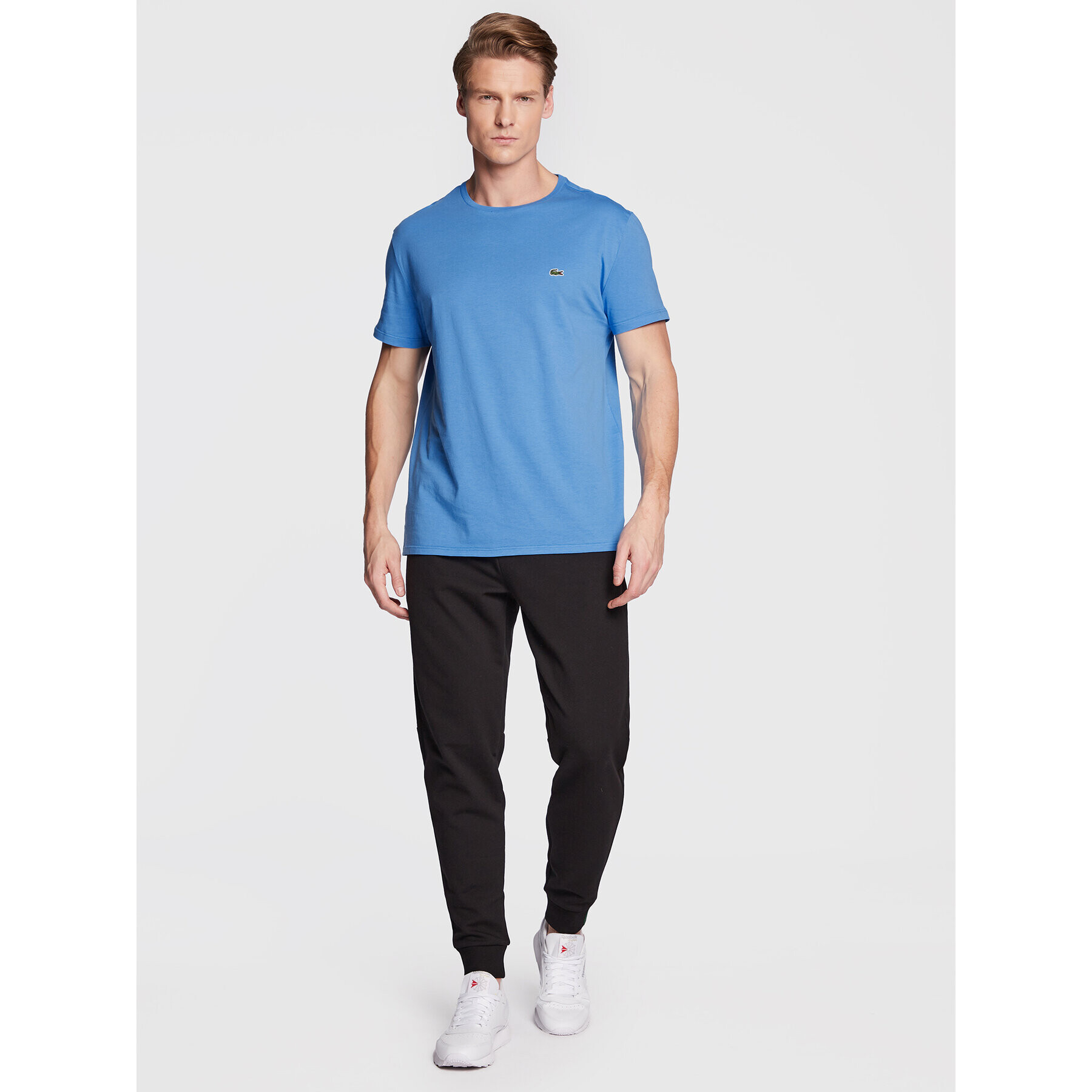 Lacoste Tricou TH6709 Albastru Regular Fit - Pled.ro