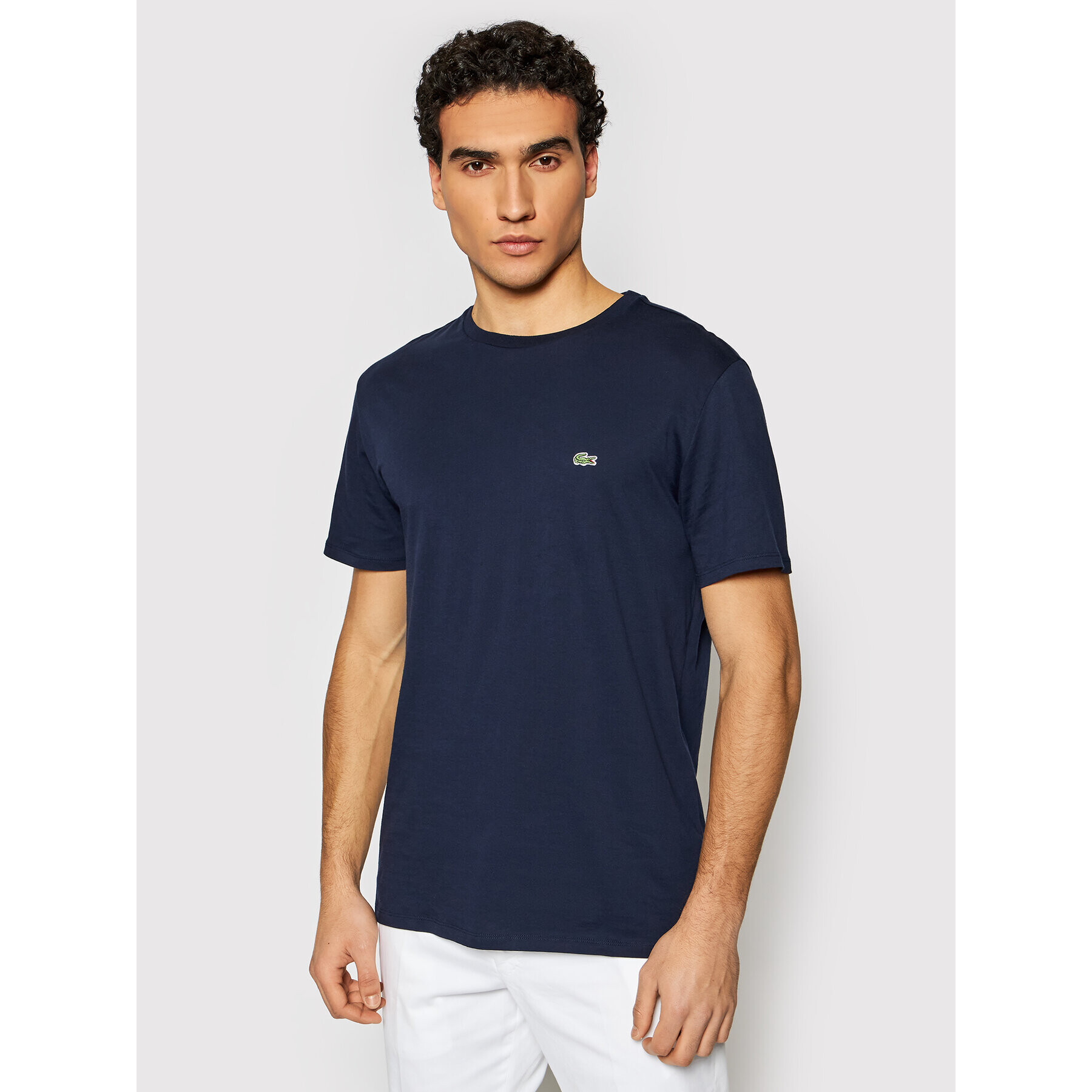 Lacoste Tricou TH6709 Bleumarin Regular Fit - Pled.ro