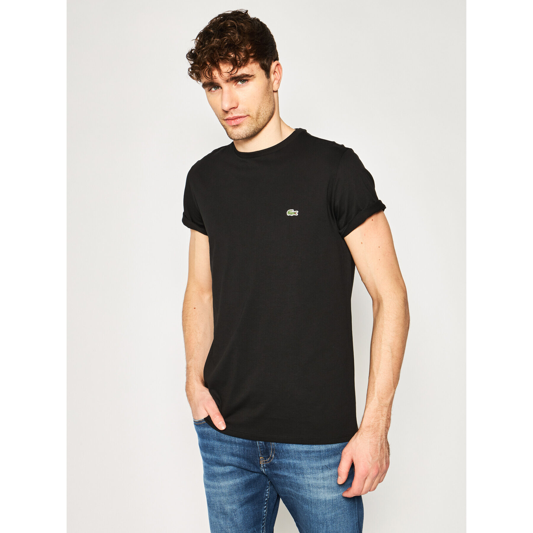 Lacoste Tricou TH6709 Negru Regular Fit - Pled.ro