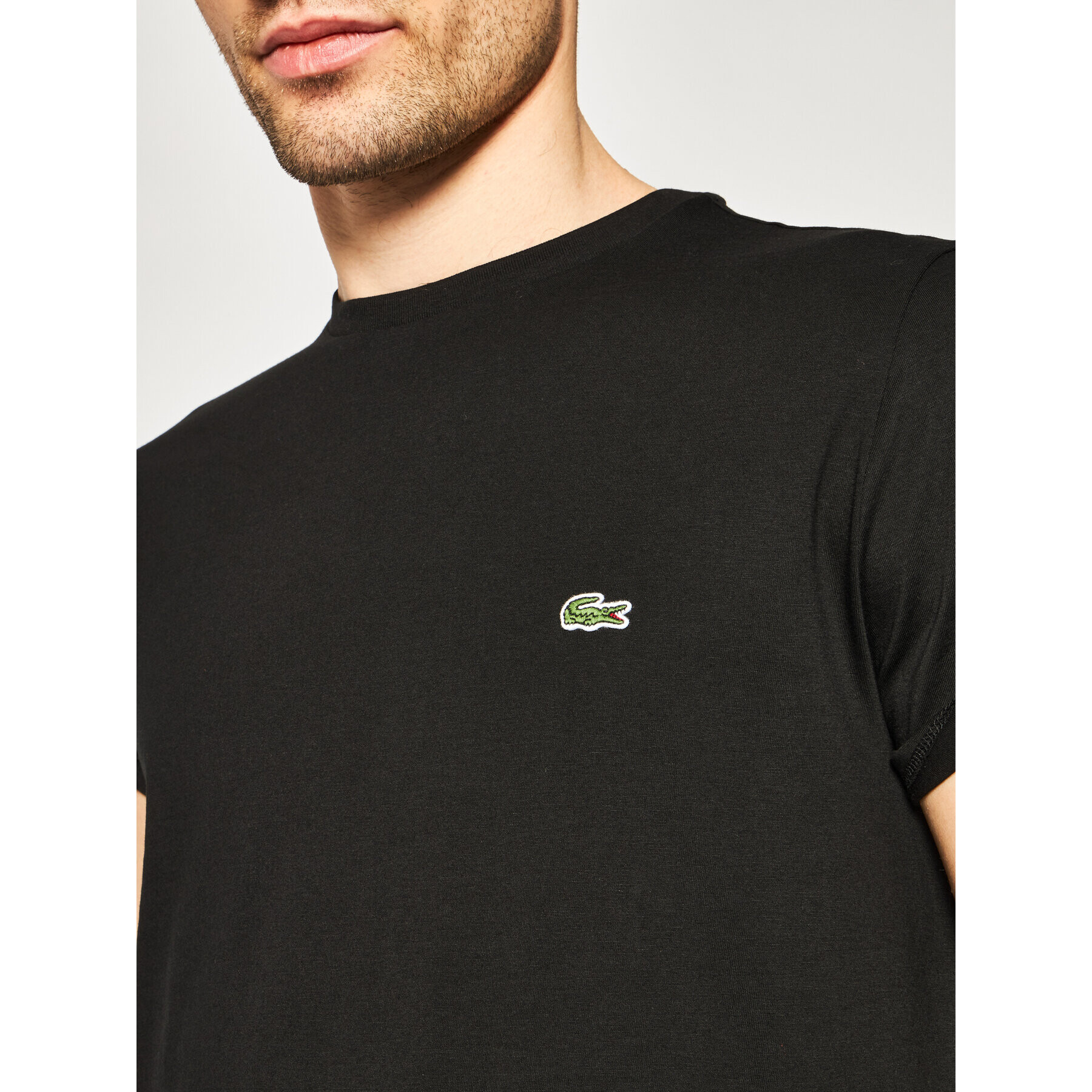 Lacoste Tricou TH6709 Negru Regular Fit - Pled.ro