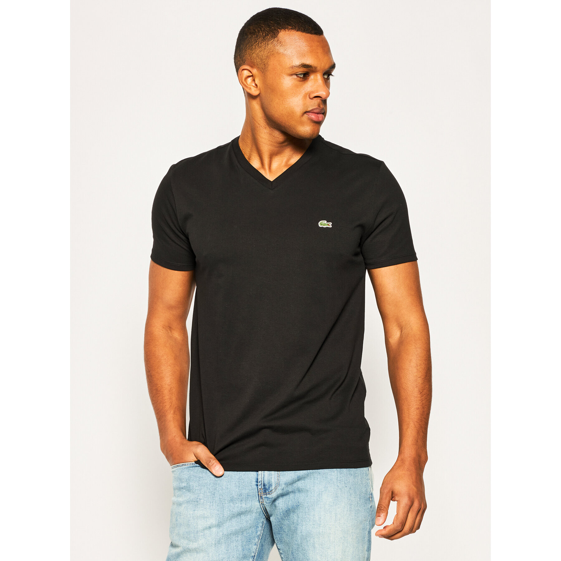 Lacoste Tricou TH6710 Negru Regular Fit - Pled.ro