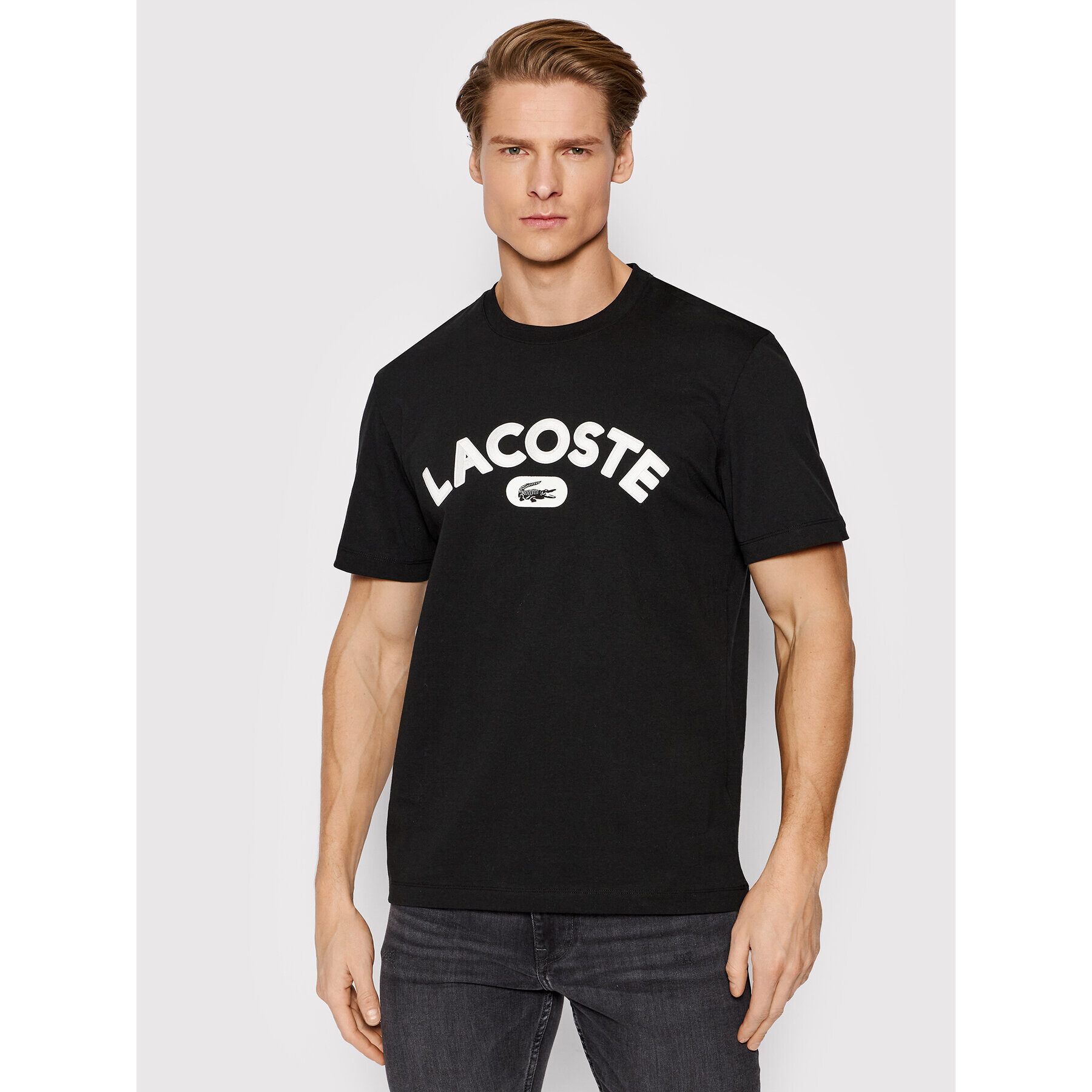 Lacoste Tricou TH7046 Negru Regular Fit - Pled.ro