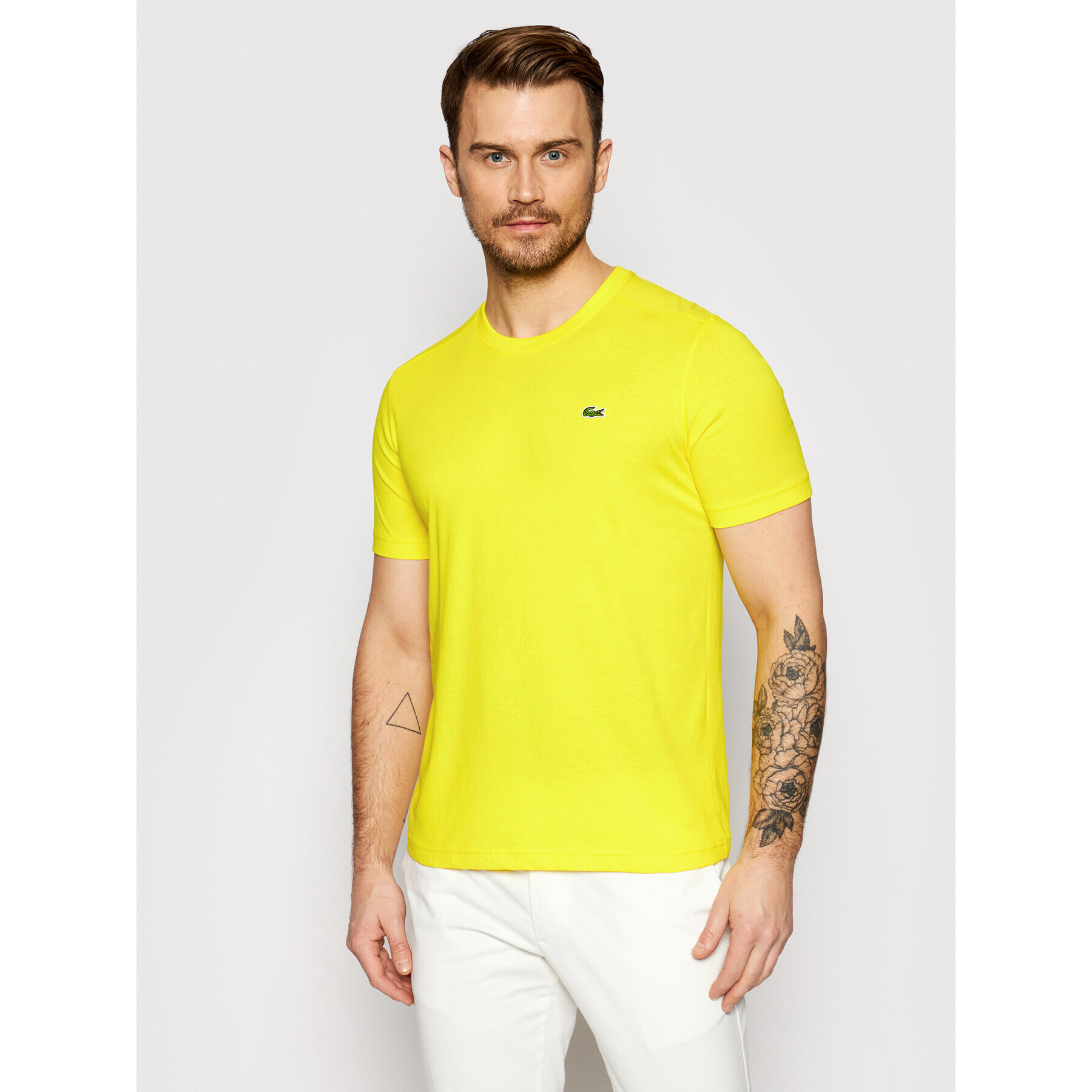 Lacoste Tricou TH7618 Galben Regular Fit - Pled.ro