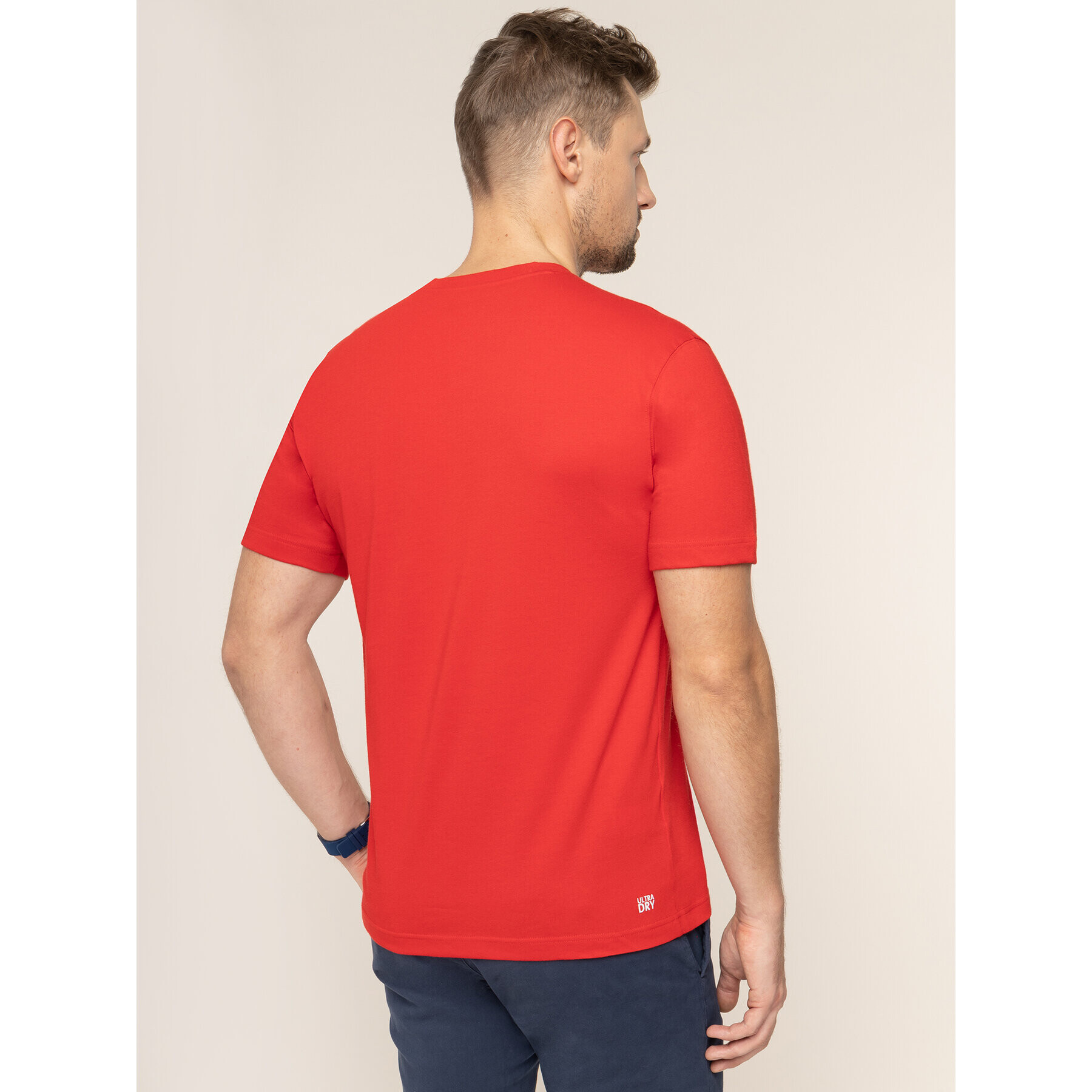 Lacoste Tricou TH7618 Roșu Regular Fit - Pled.ro