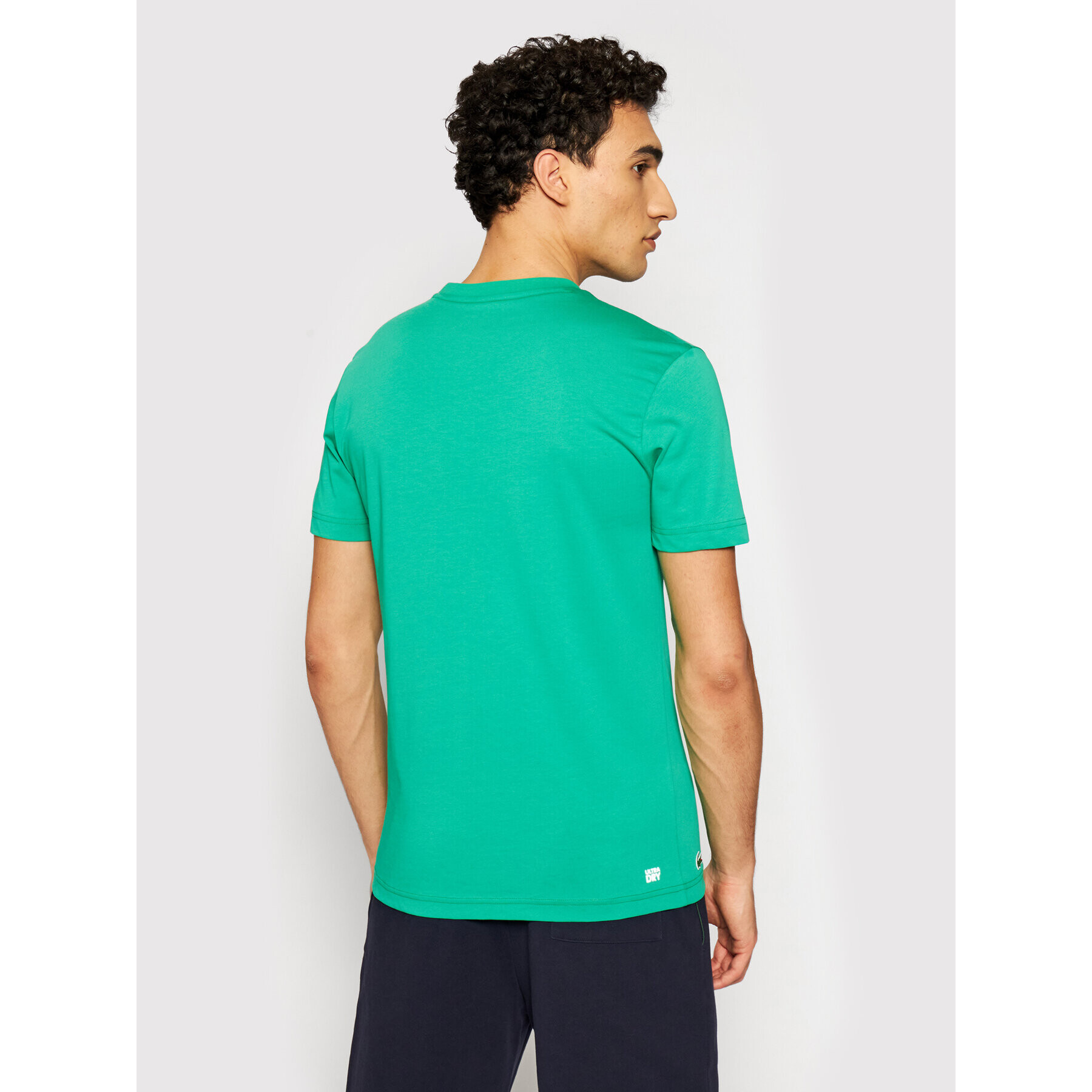 Lacoste Tricou TH9654 Verde Regular Fit - Pled.ro