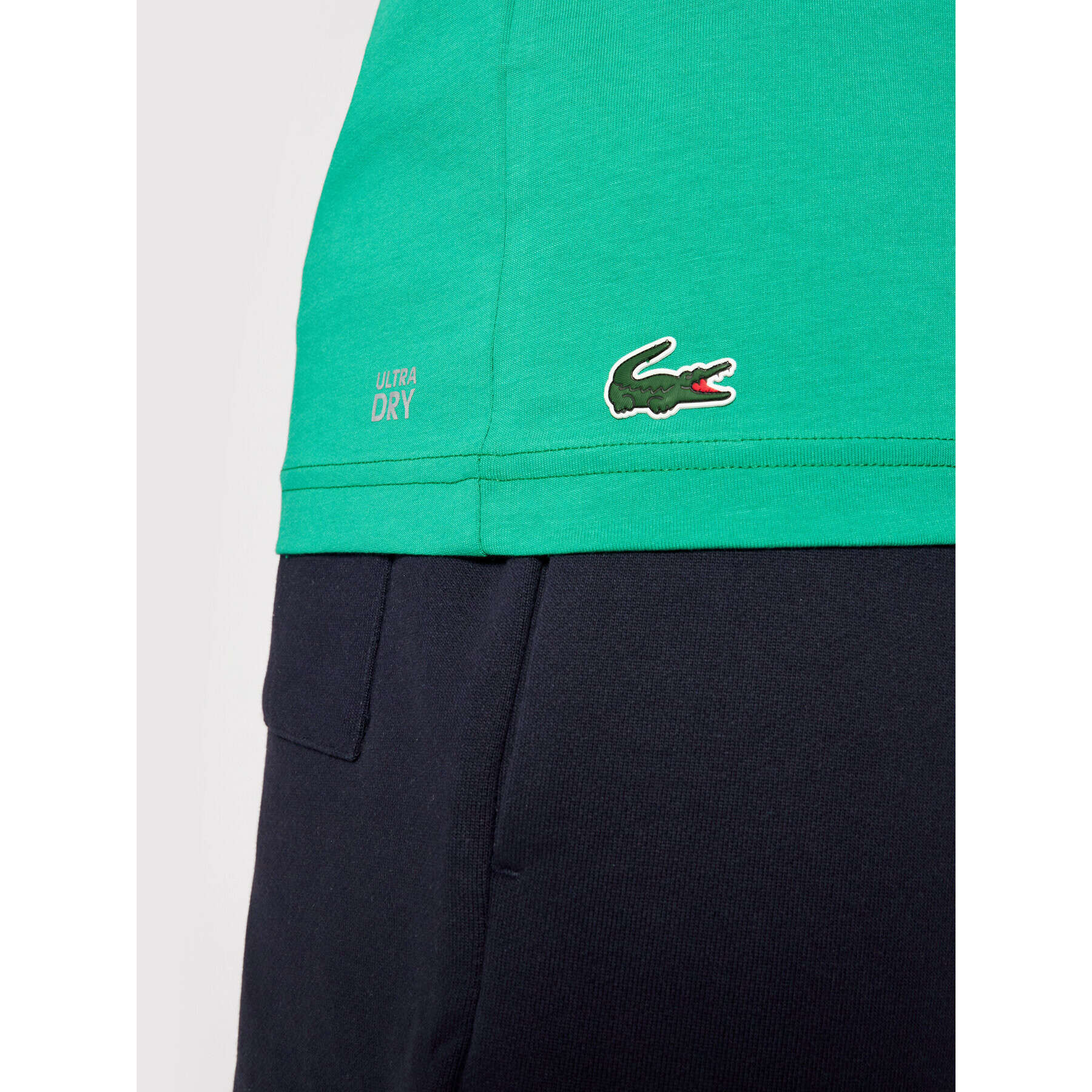 Lacoste Tricou TH9654 Verde Regular Fit - Pled.ro