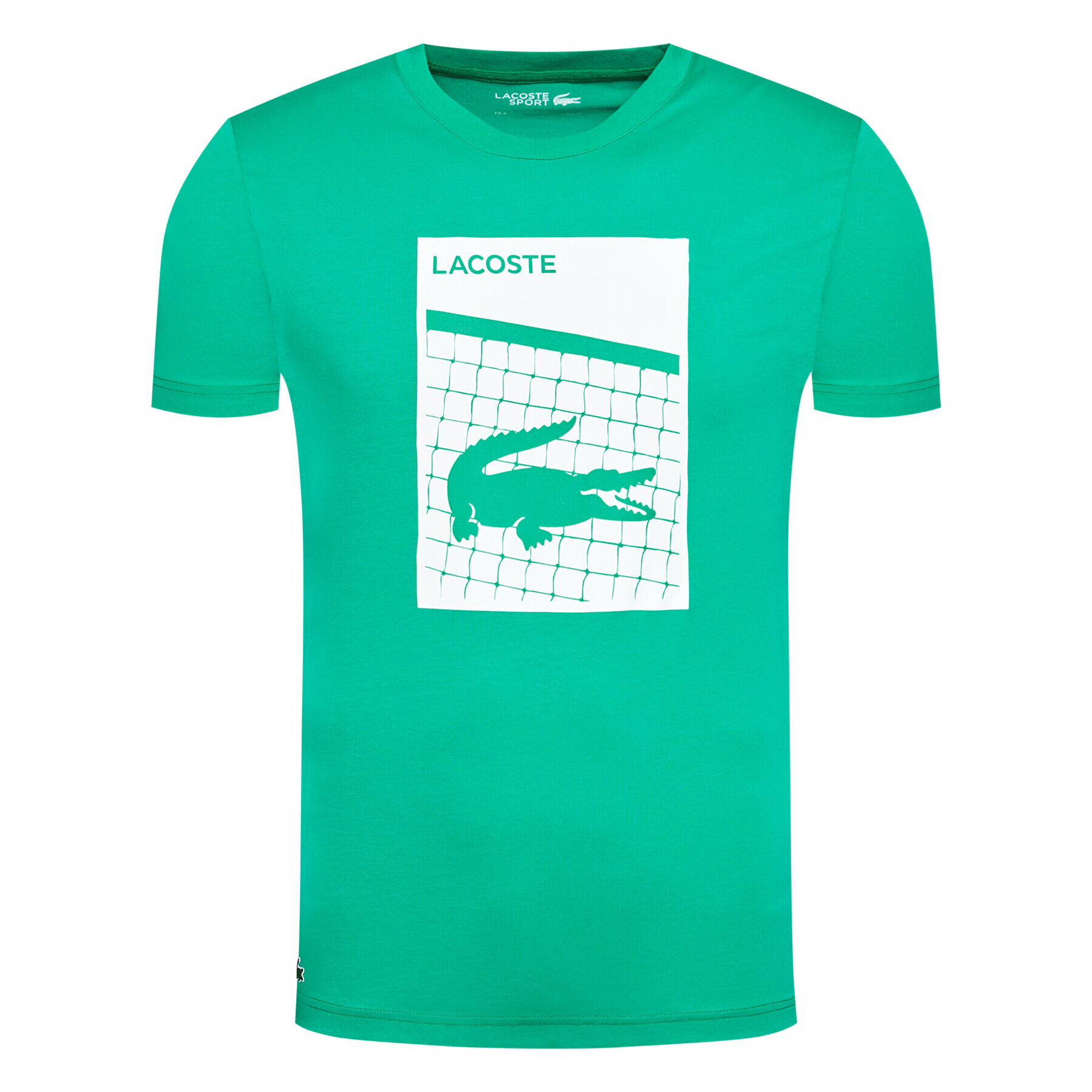 Lacoste Tricou TH9654 Verde Regular Fit - Pled.ro