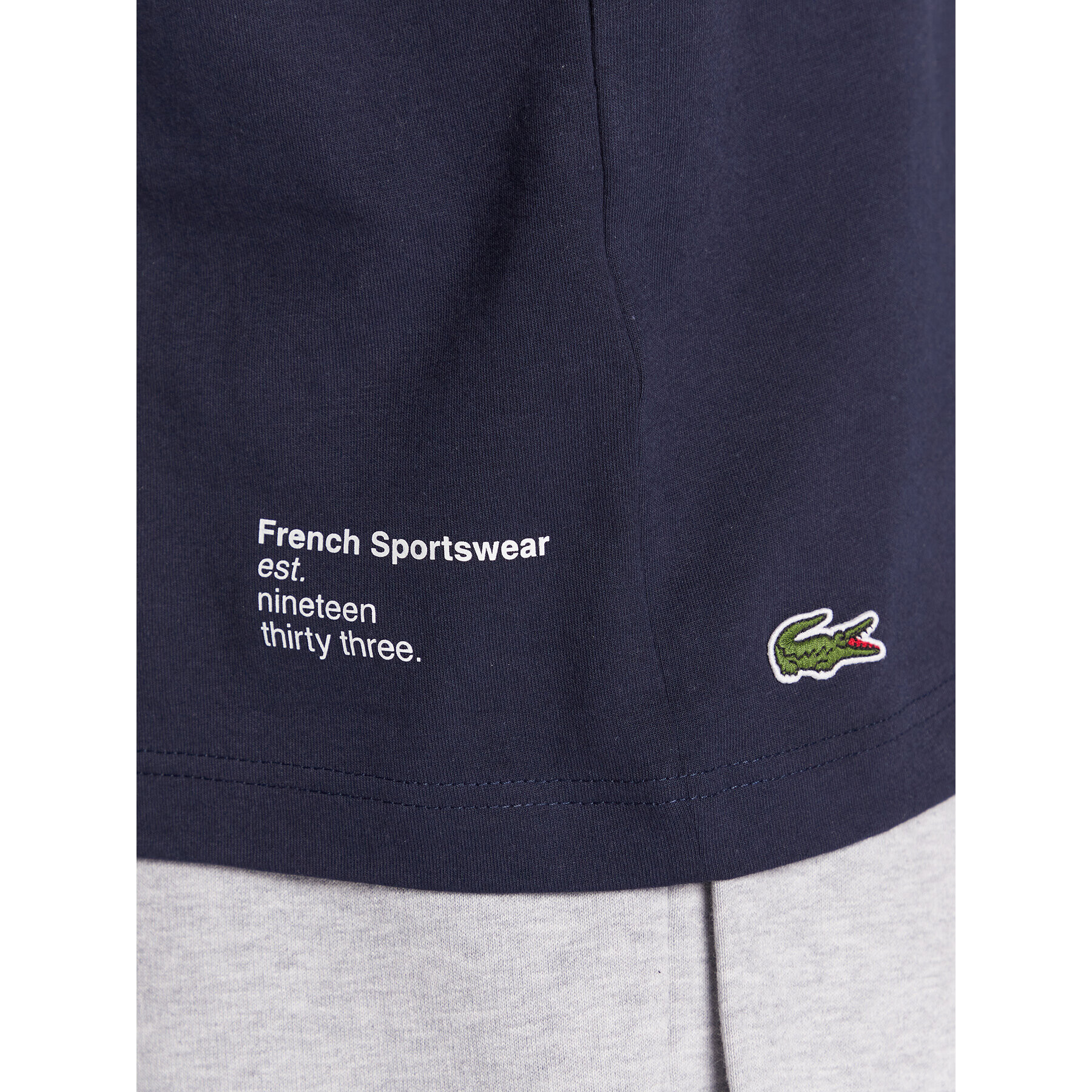 Lacoste Tricou TH9665 Bleumarin Regular Fit - Pled.ro