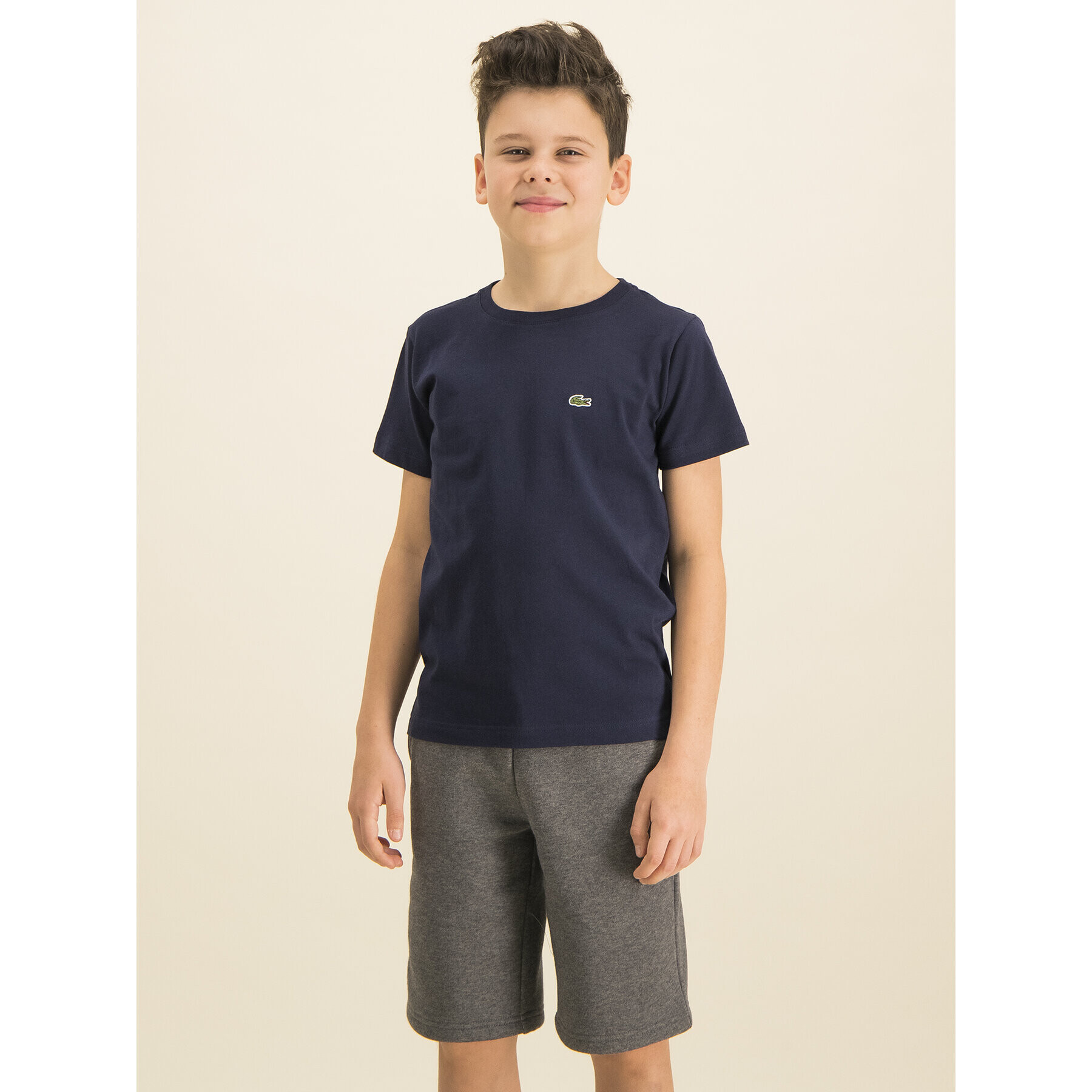 Lacoste Tricou TJ1442 Bleumarin Regular Fit - Pled.ro