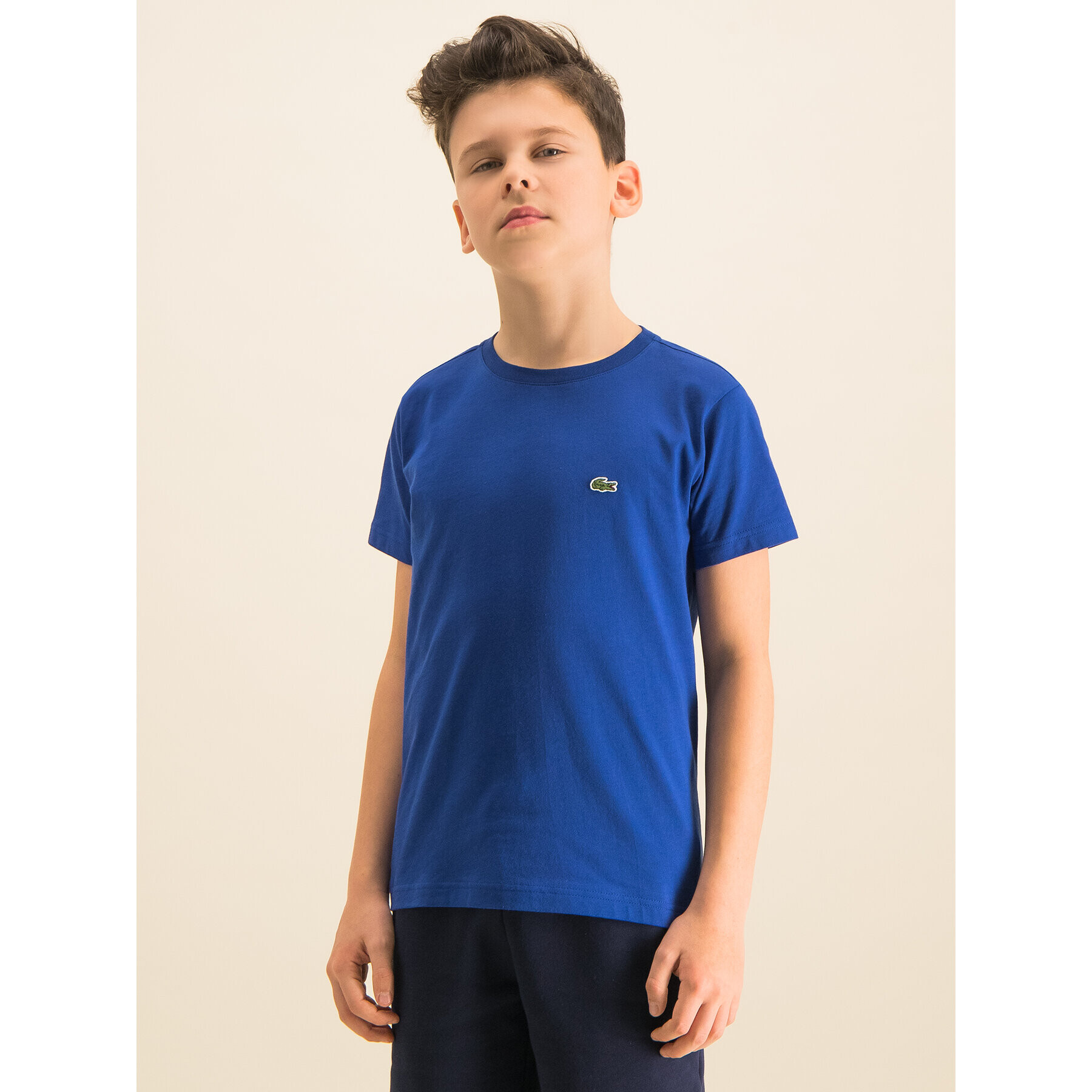 Lacoste Tricou TJ1442 Bleumarin Regular Fit - Pled.ro