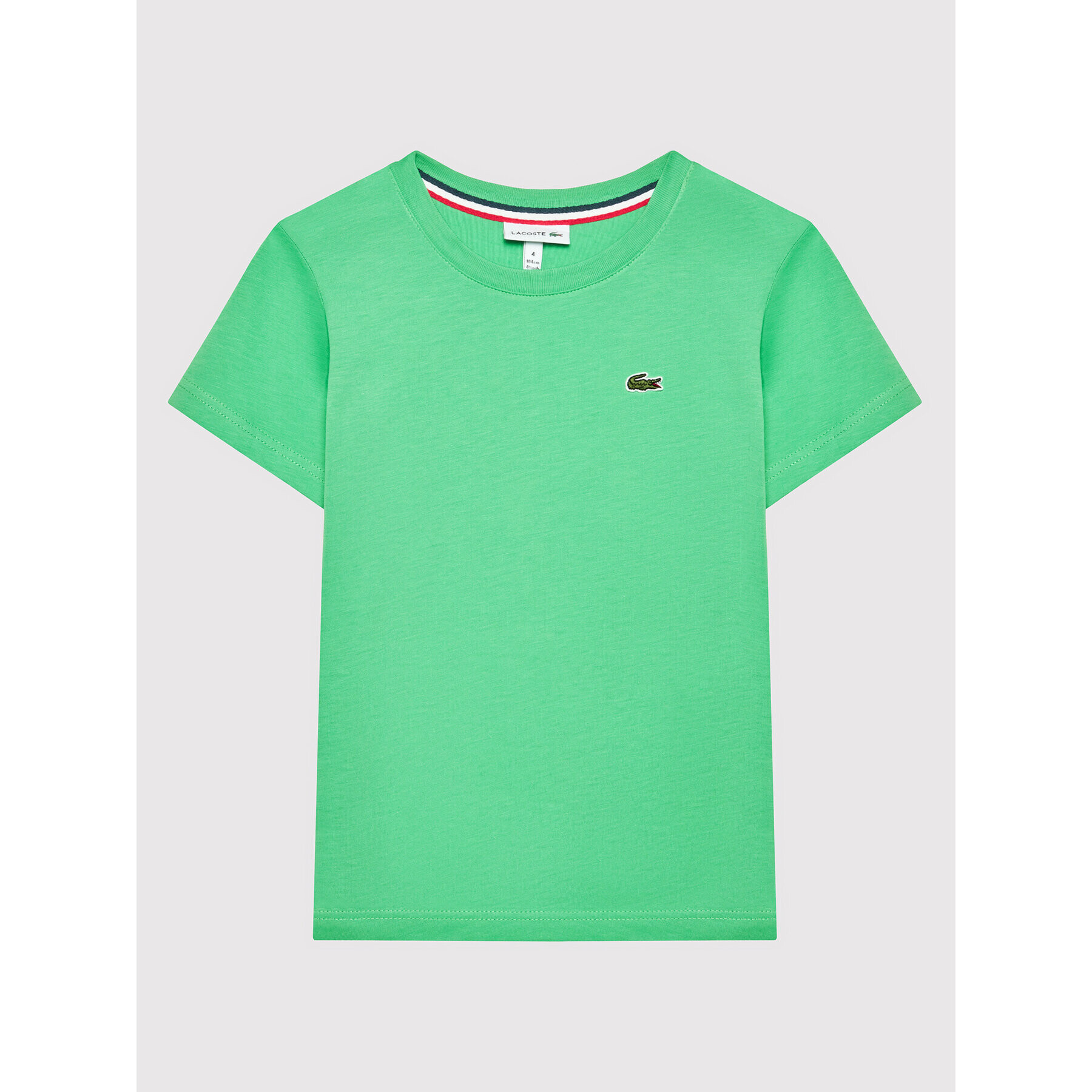 Lacoste Tricou TJ1442 Verde Regular Fit - Pled.ro