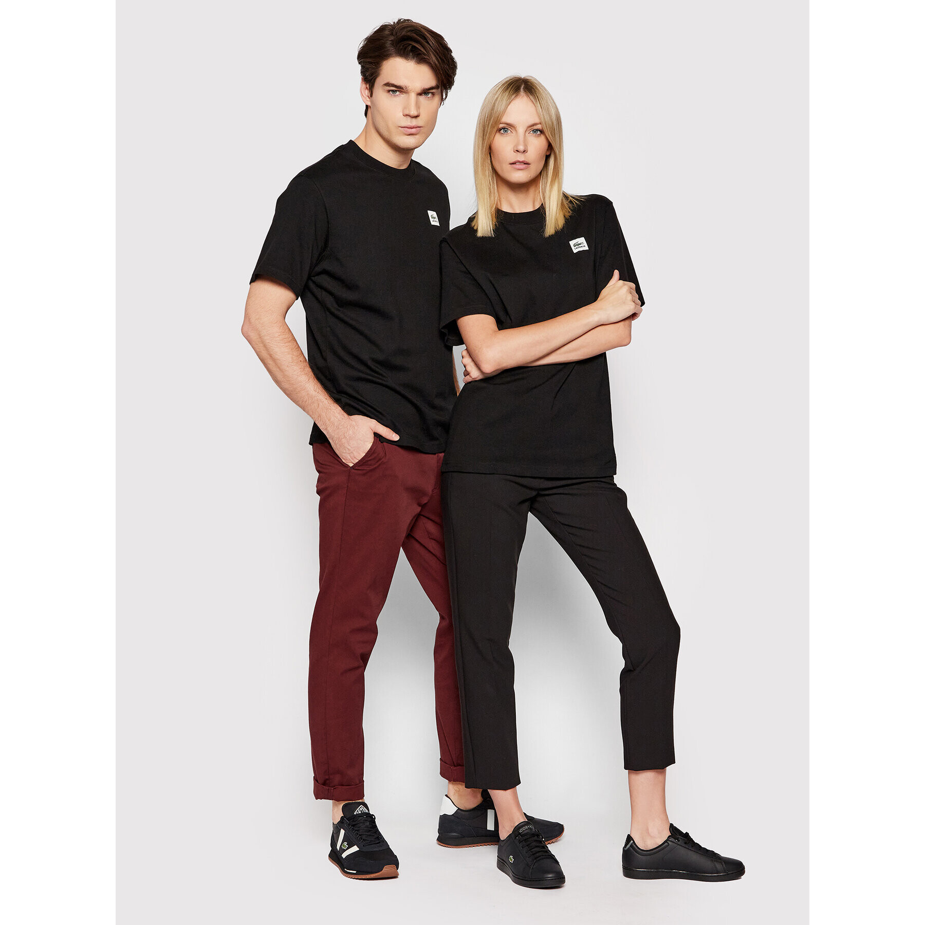 Lacoste Tricou Unisex TH9163 Negru Regular Fit - Pled.ro