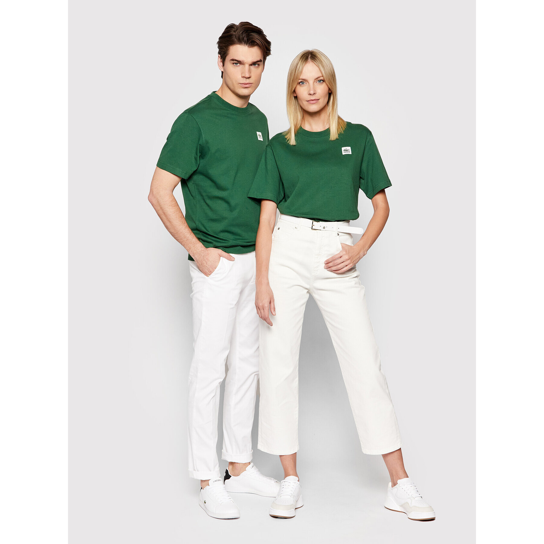 Lacoste Tricou Unisex TH9163 Verde Regular Fit - Pled.ro