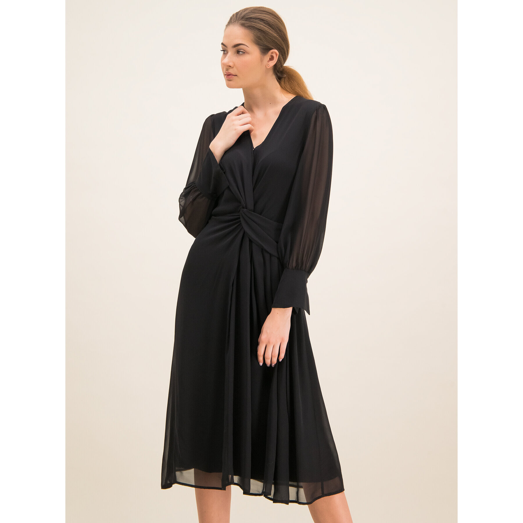 Laurèl Rochie cocktail 11004 Negru Regular Fit - Pled.ro