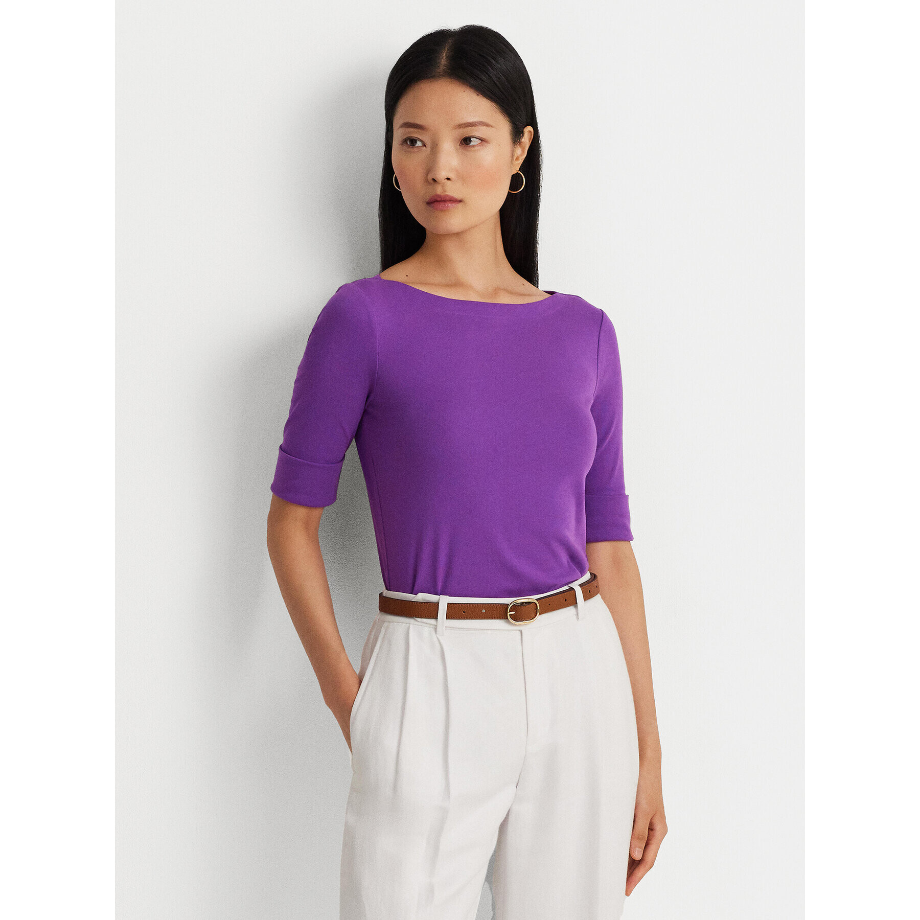 Lauren Ralph Lauren Bluză 200654963168 Violet Regular Fit - Pled.ro