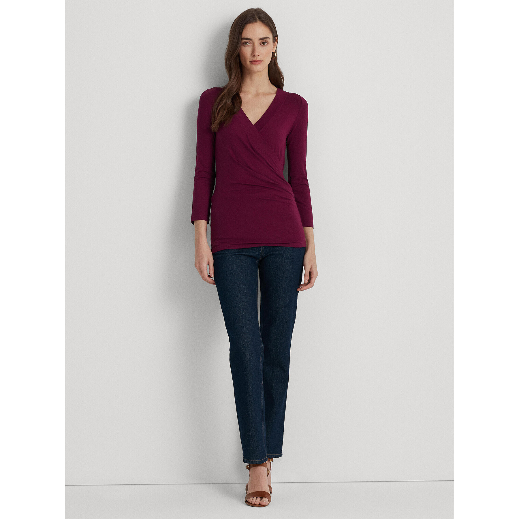 Lauren Ralph Lauren Bluză 200831571019 Violet Slim Fit - Pled.ro