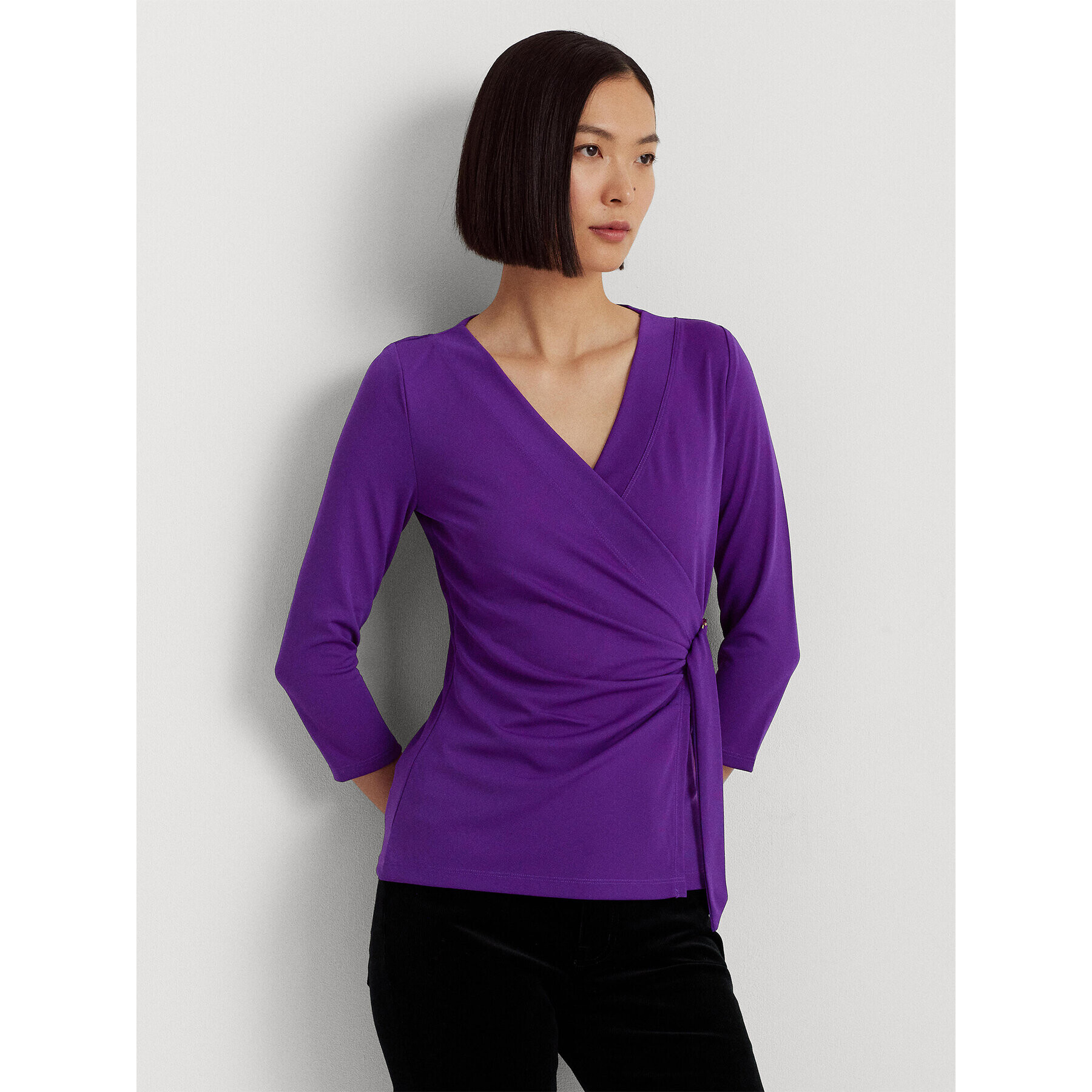 Lauren Ralph Lauren Bluză 200889081012 Violet Slim Fit - Pled.ro