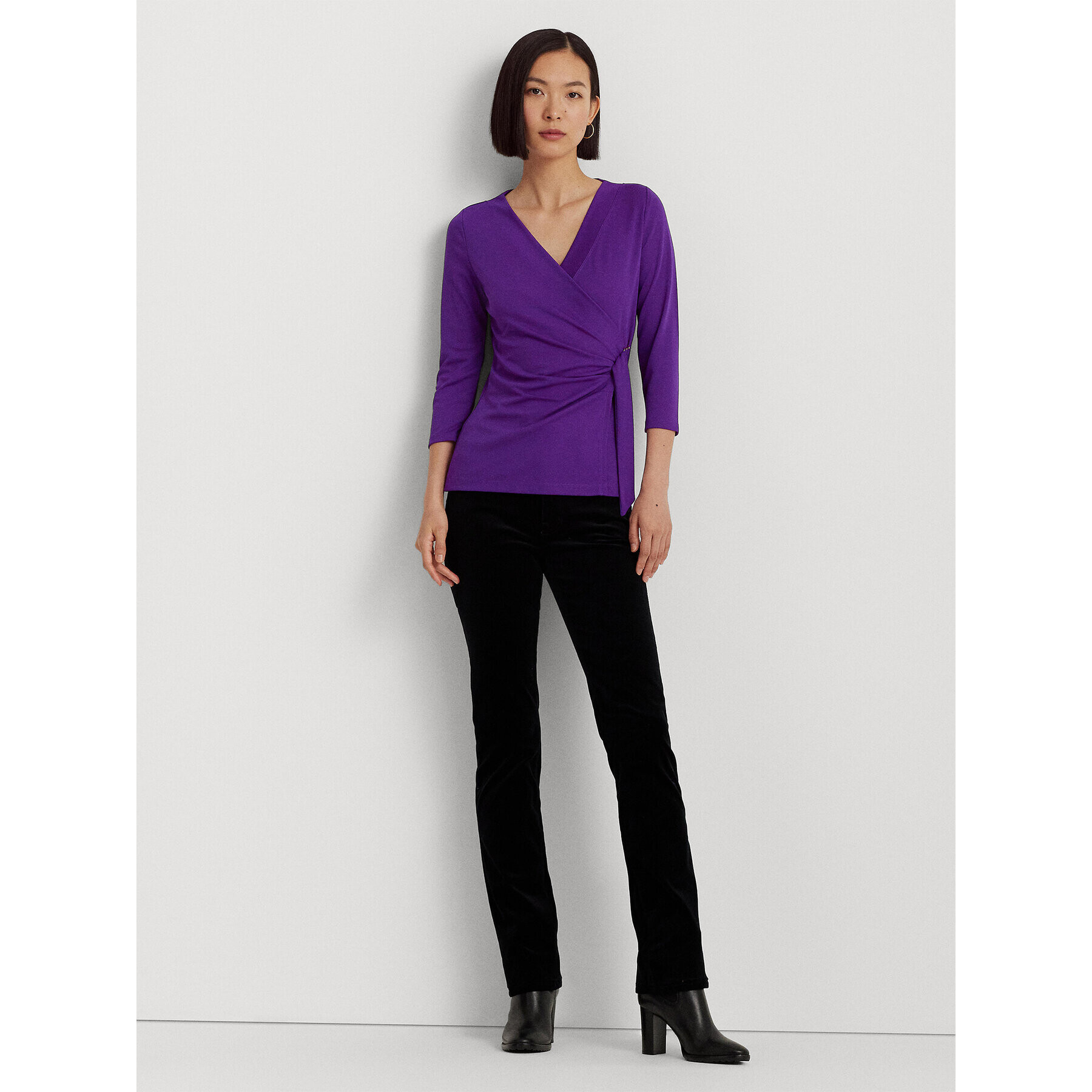 Lauren Ralph Lauren Bluză 200889081012 Violet Slim Fit - Pled.ro