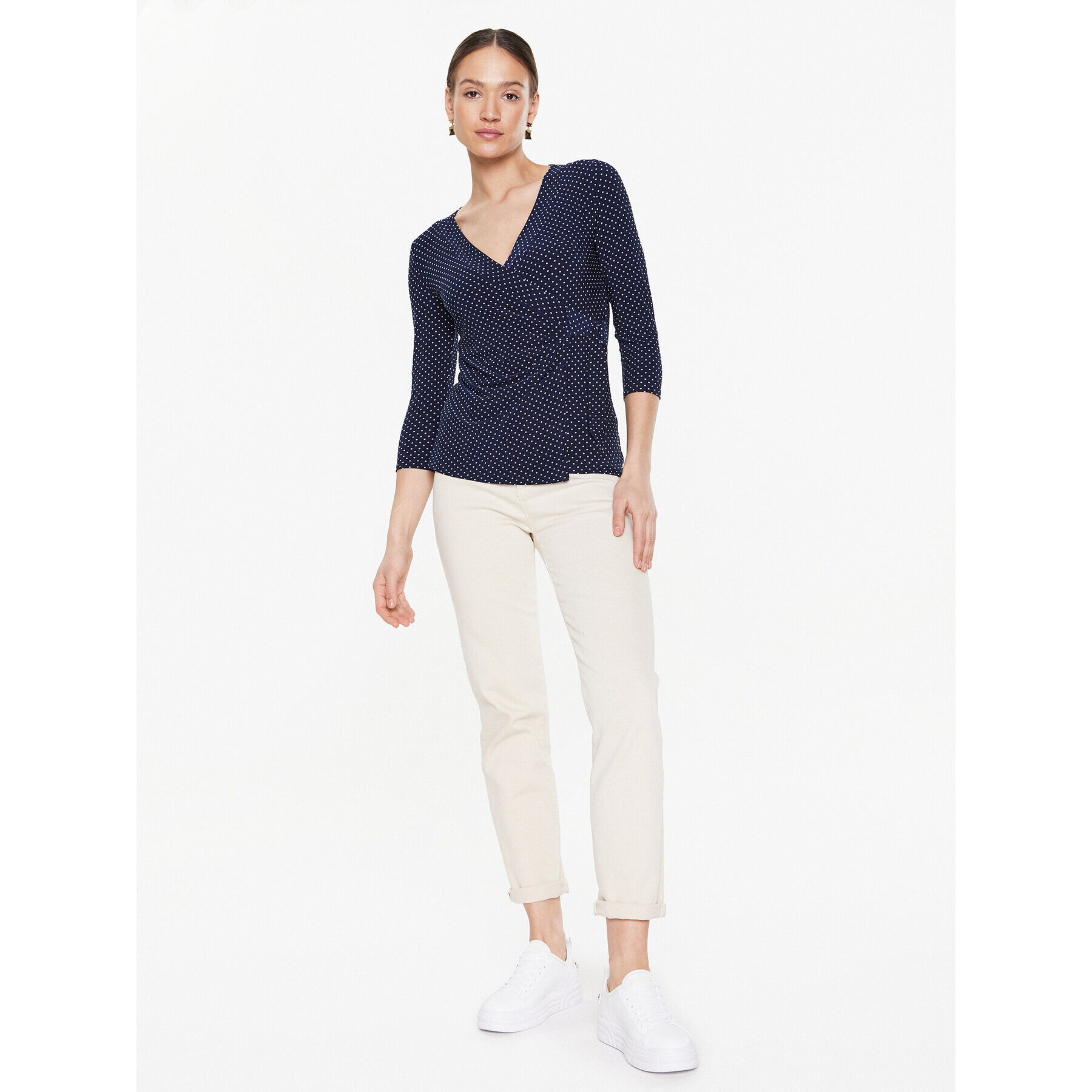 Lauren Ralph Lauren Bluză 200898494001 Bleumarin Regular Fit - Pled.ro