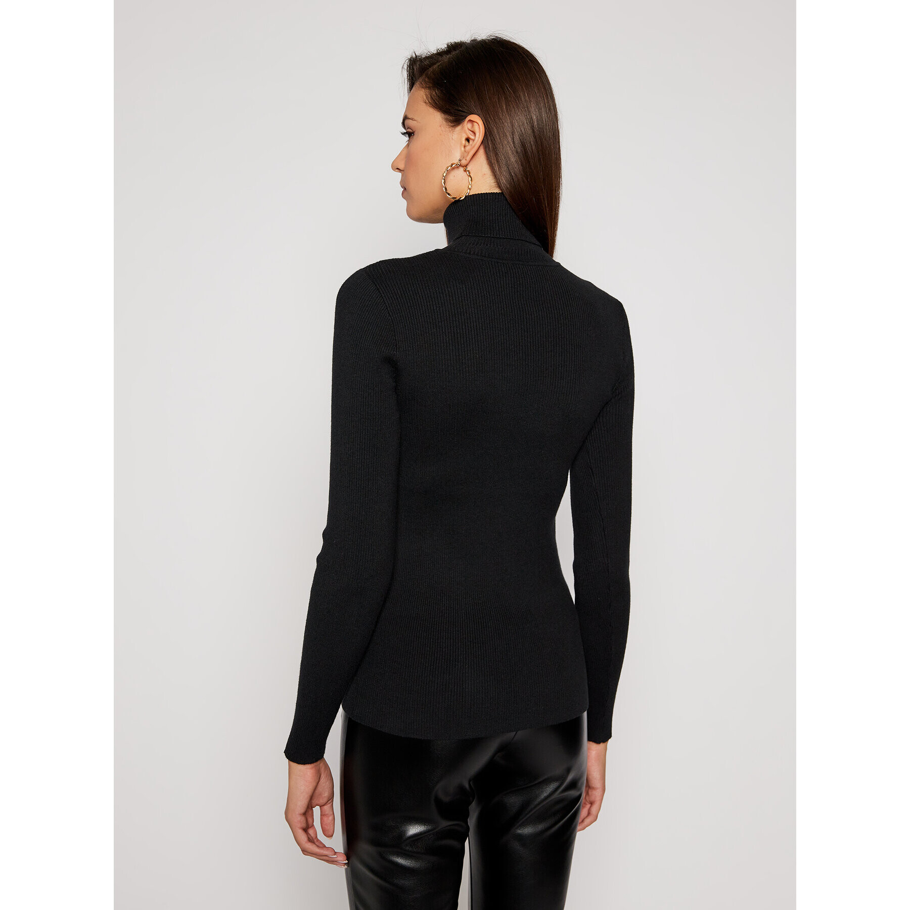 Lauren Ralph Lauren Bluză cu gât L/s Turtle Neck 200643398011 Negru Slim Fit - Pled.ro