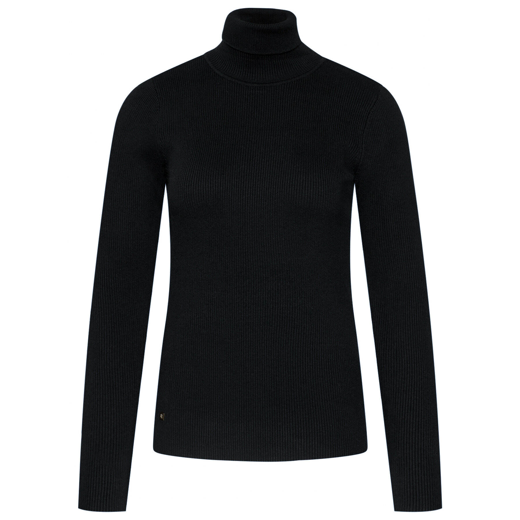 Lauren Ralph Lauren Bluză cu gât L/s Turtle Neck 200643398011 Negru Slim Fit - Pled.ro