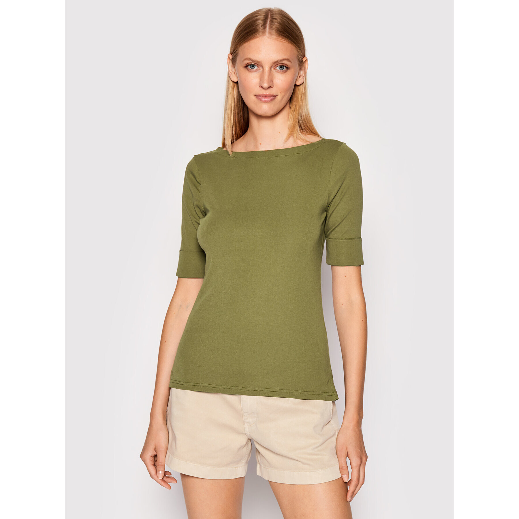 Lauren Ralph Lauren Bluză 200654963140 Verde Regular Fit - Pled.ro