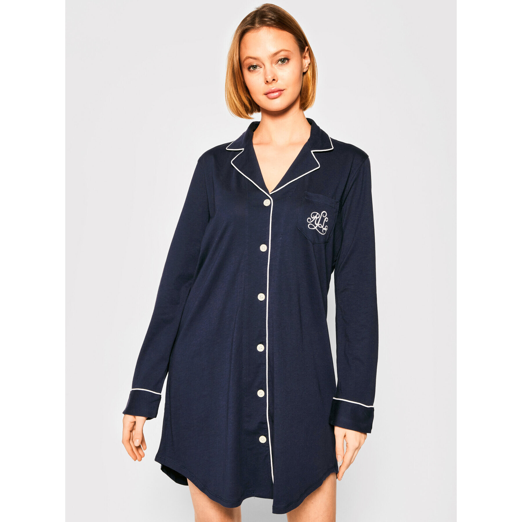 Lauren Ralph Lauren Cămașă de noapte I811950 Bleumarin Regular Fit - Pled.ro