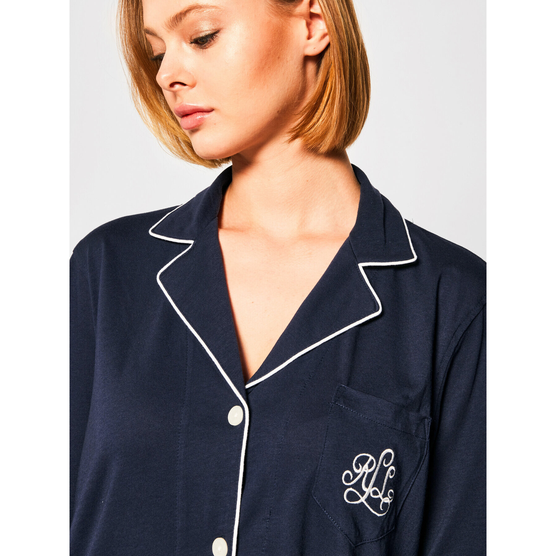 Lauren Ralph Lauren Cămașă de noapte I811950 Bleumarin Regular Fit - Pled.ro