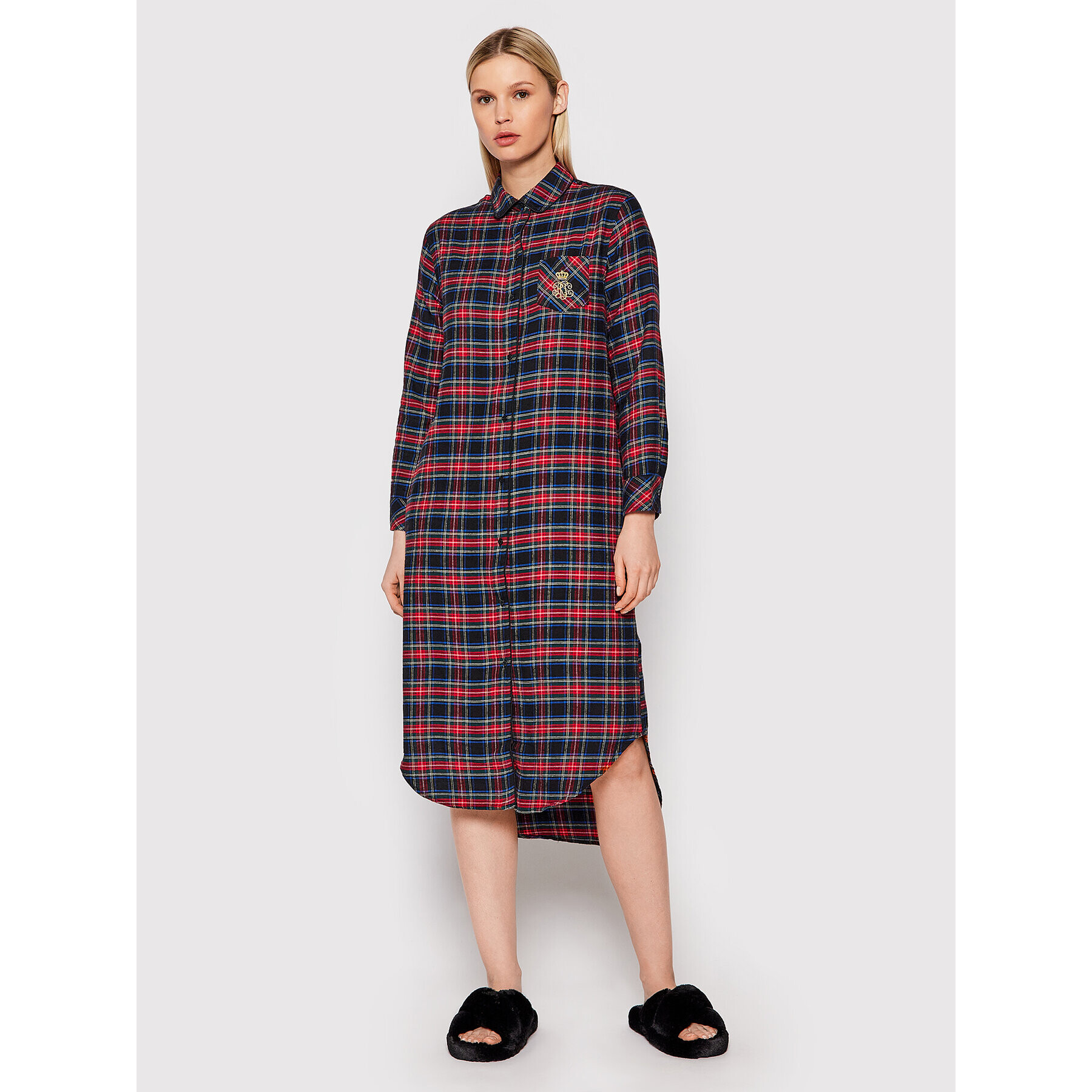 Lauren Ralph Lauren Cămașă de noapte ILN02122 Negru Regular Fit - Pled.ro