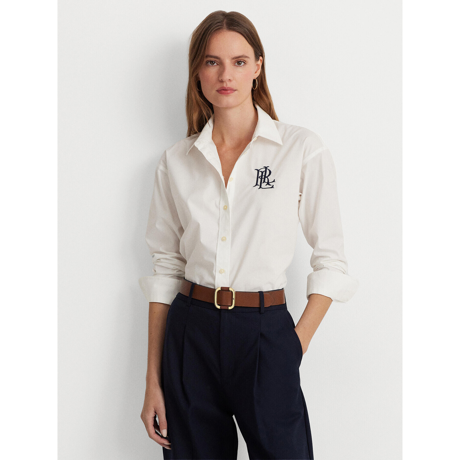 Lauren Ralph Lauren Cămașă 200932538001 Alb Straight Fit - Pled.ro