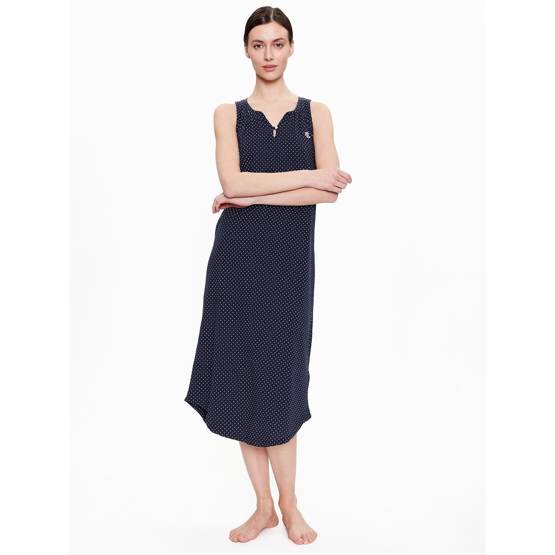 Lauren Ralph Lauren Cămașă de noapte I810702 Bleumarin Regular Fit - Pled.ro