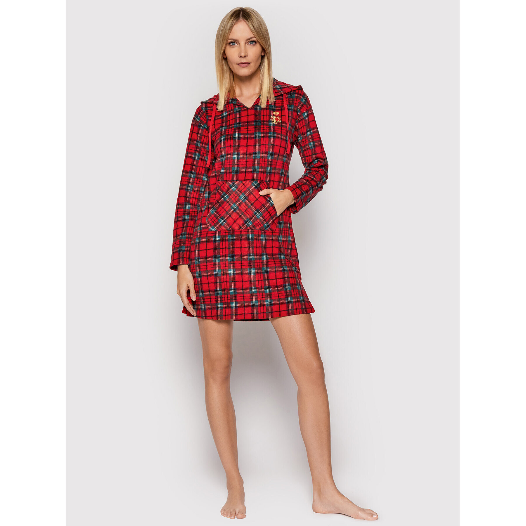 Lauren Ralph Lauren Cămașă de noapte ILN02142 Roșu Regular Fit - Pled.ro