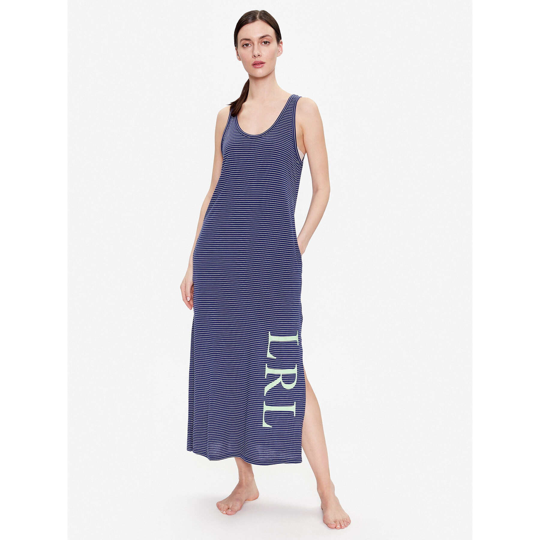 Lauren Ralph Lauren Cămașă de noapte ILN02240 Bleumarin Regular Fit - Pled.ro