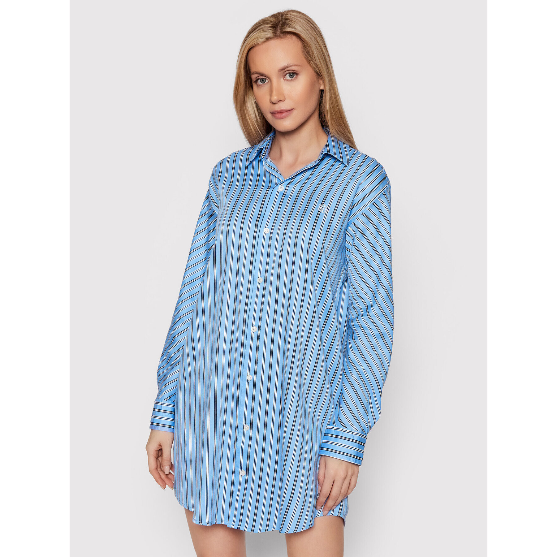 Lauren Ralph Lauren Cămașă de noapte ILN32133 Albastru Regular Fit - Pled.ro