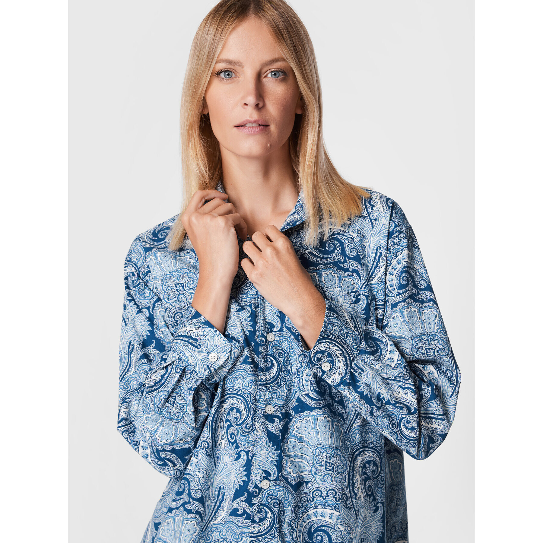 Lauren Ralph Lauren Cămașă de noapte ILN32189 Albastru Regular Fit - Pled.ro