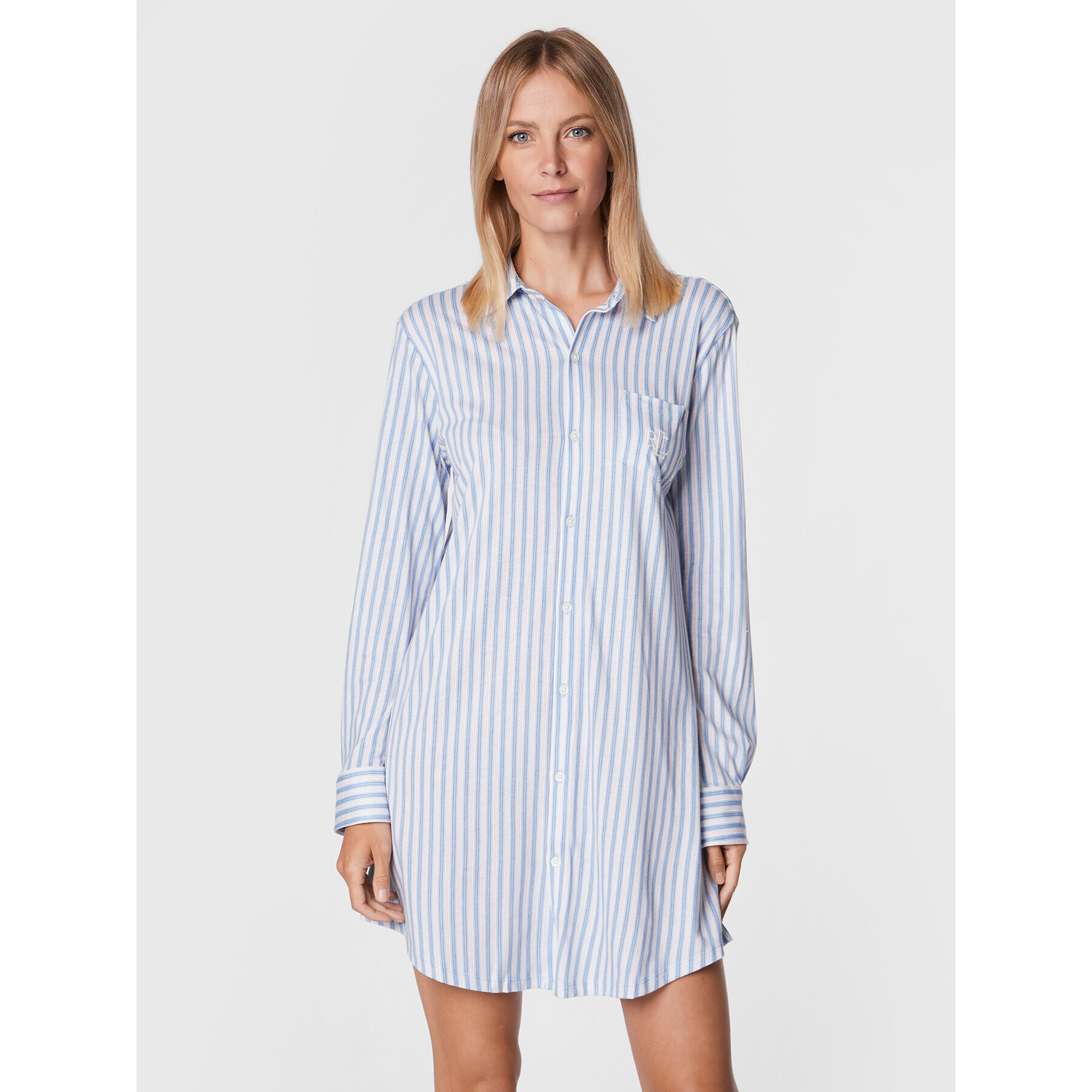 Lauren Ralph Lauren Cămașă de noapte ILN32190 Albastru Regular Fit - Pled.ro