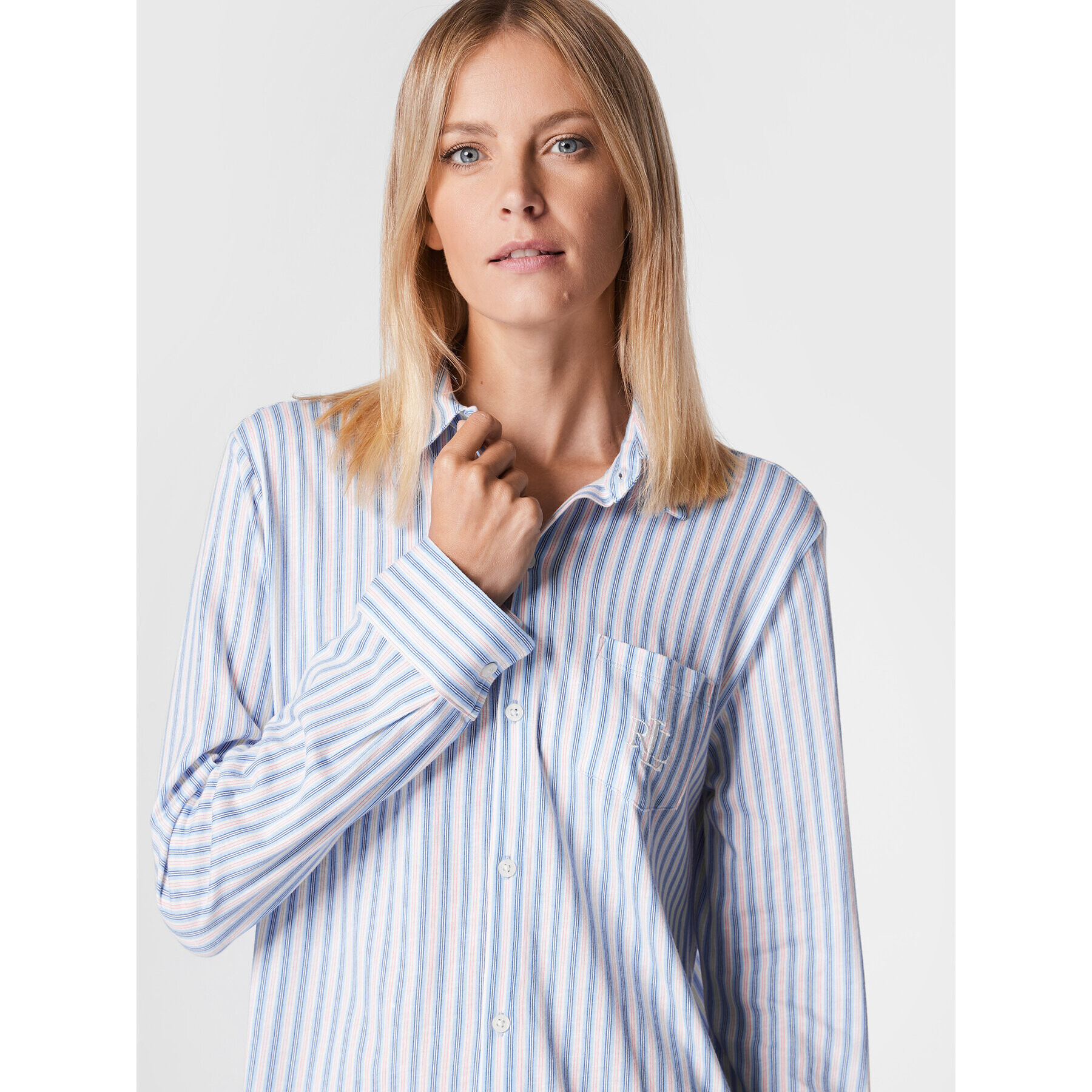 Lauren Ralph Lauren Cămașă de noapte ILN32190 Albastru Regular Fit - Pled.ro